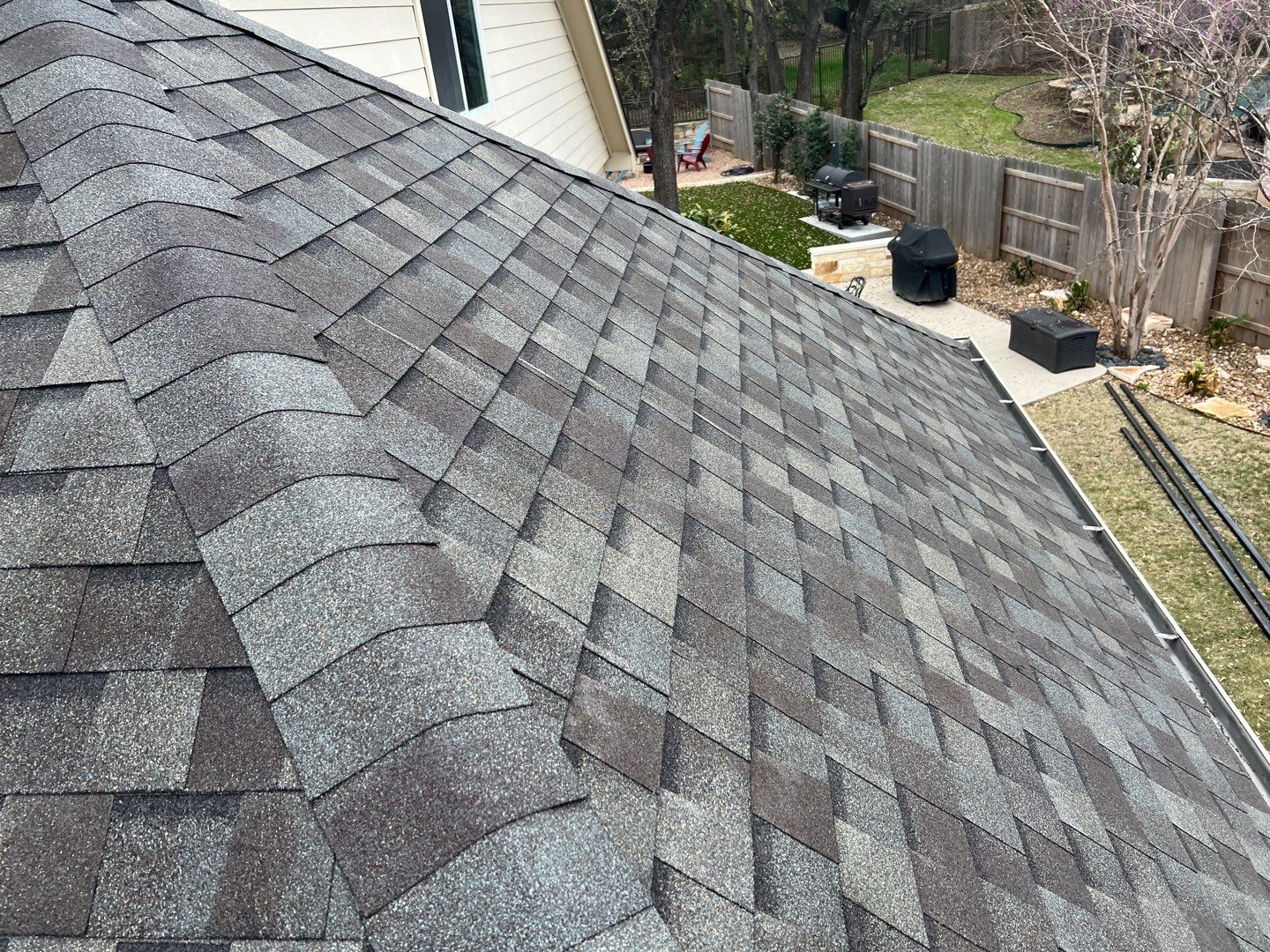 Roof replaced due to age by Oakwood Roofing and Construction, LLC