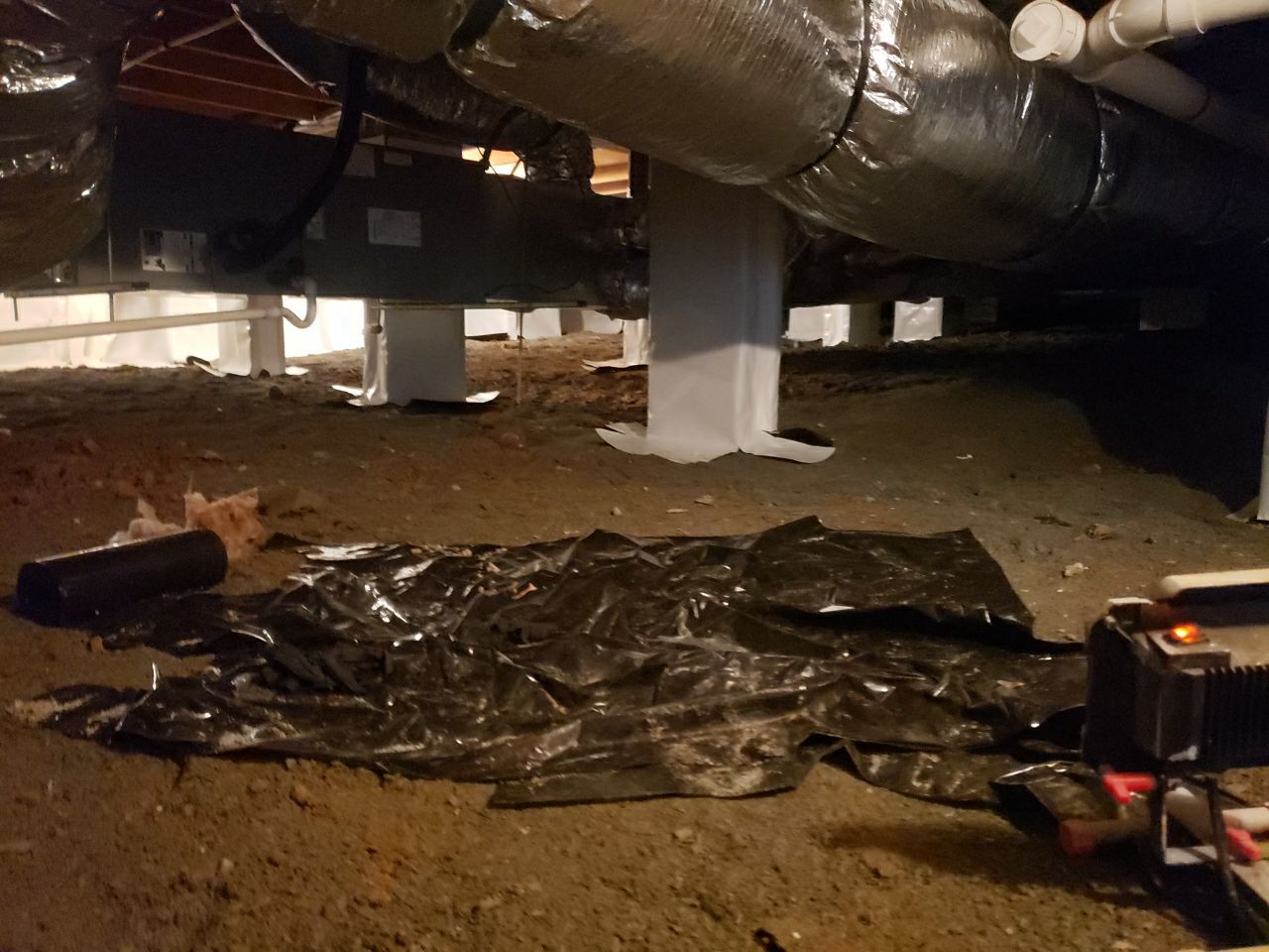 Crawl space encapsulation and exterior drainage by Power Wash Masters LLC