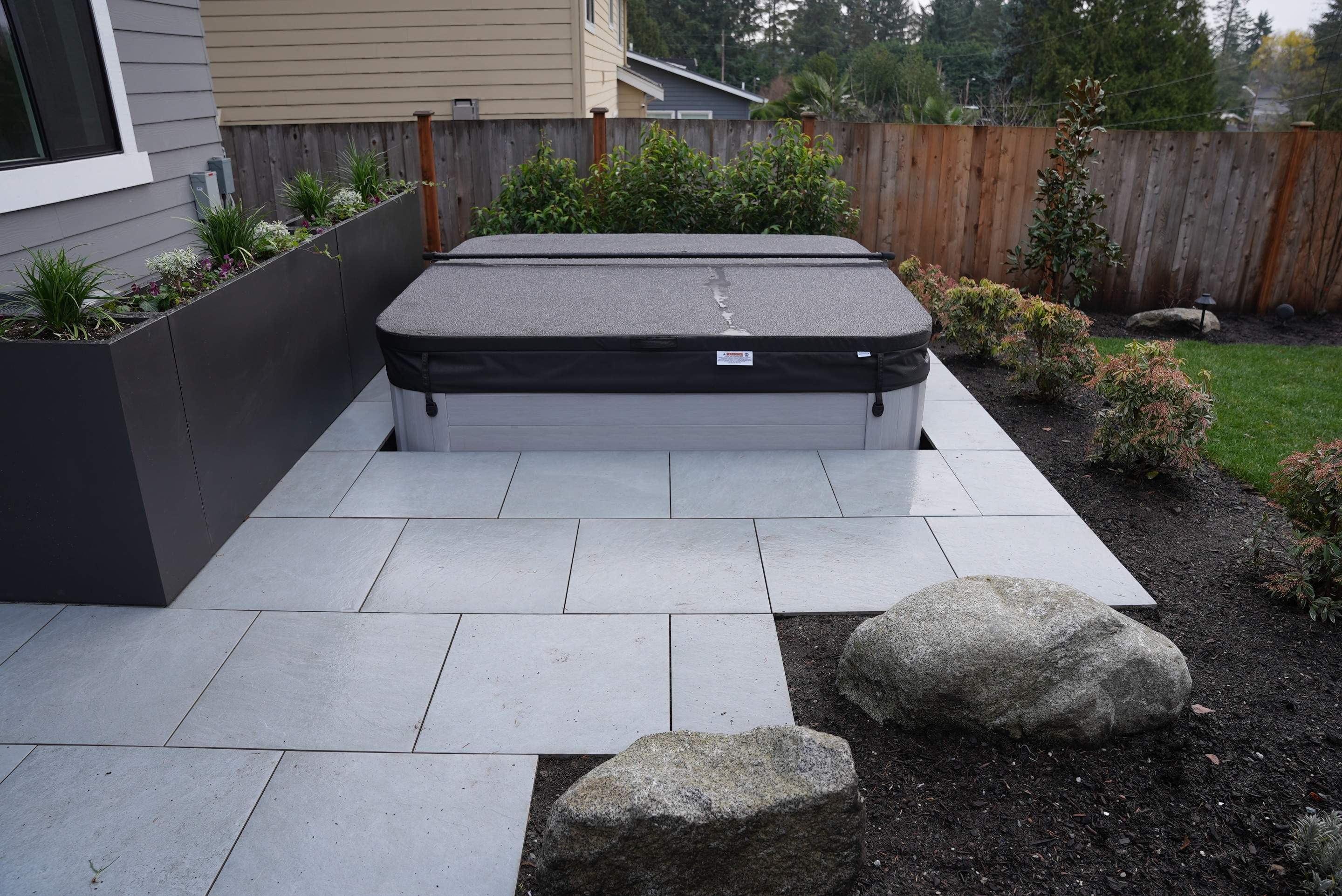 Hardscaping Back Patio Landscape Project  by Jireh Asphalt & Concrete Inc 