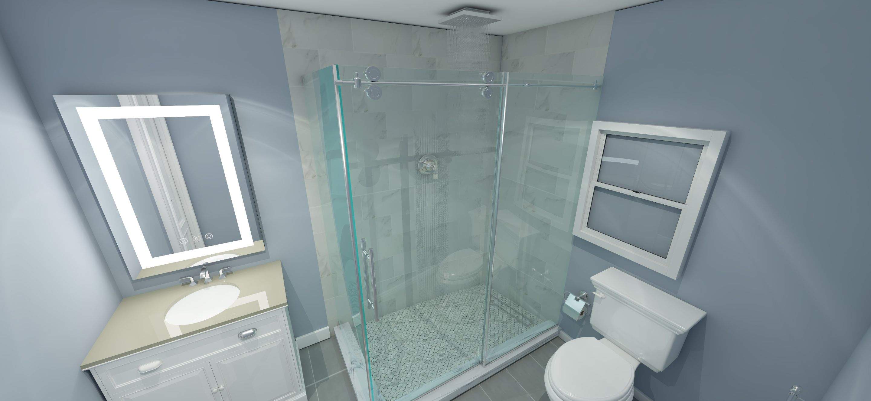 Bathroom Remodel using Tile by Home Concepts Construction