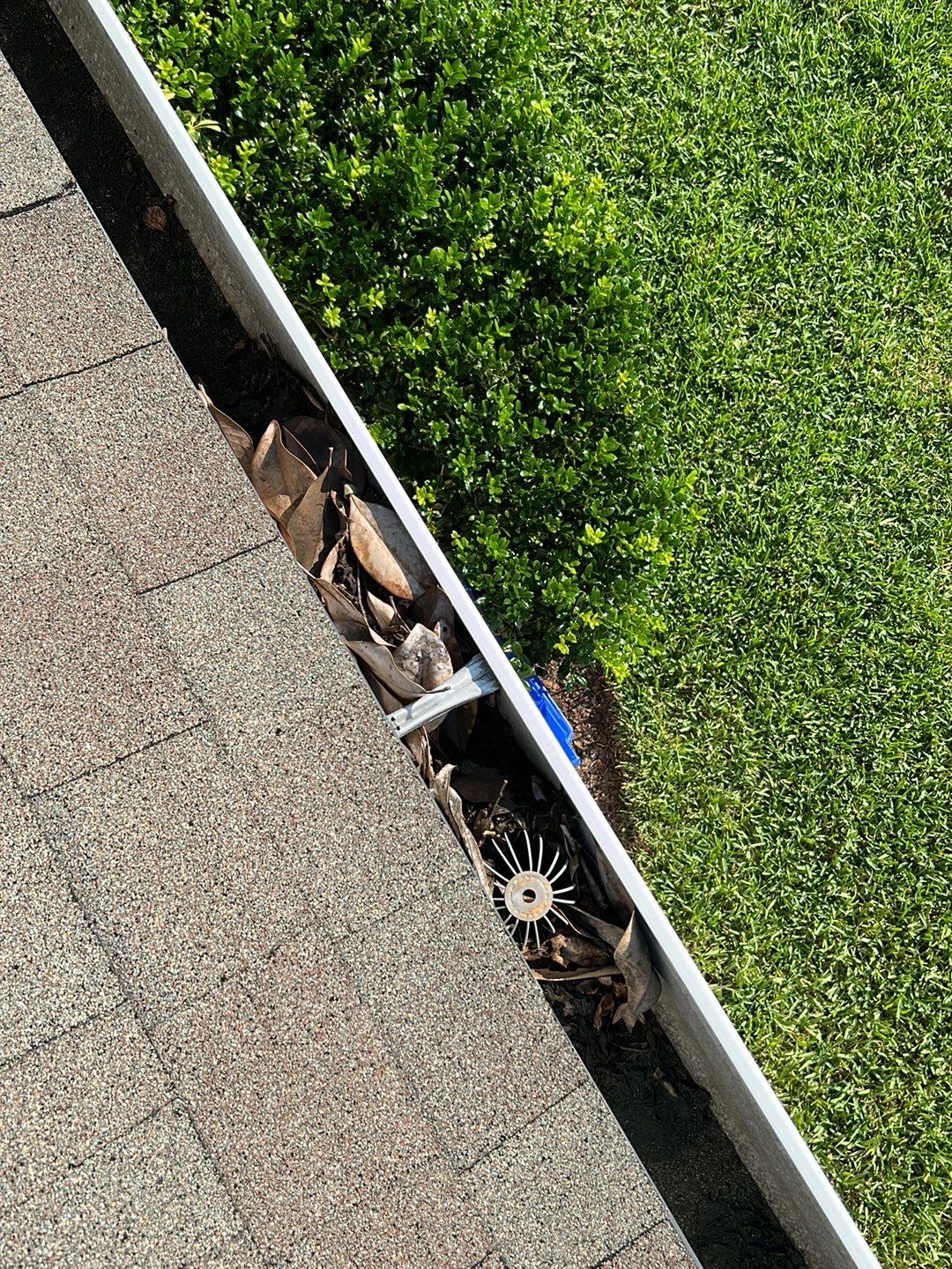HOA gutter cleaning before photo.