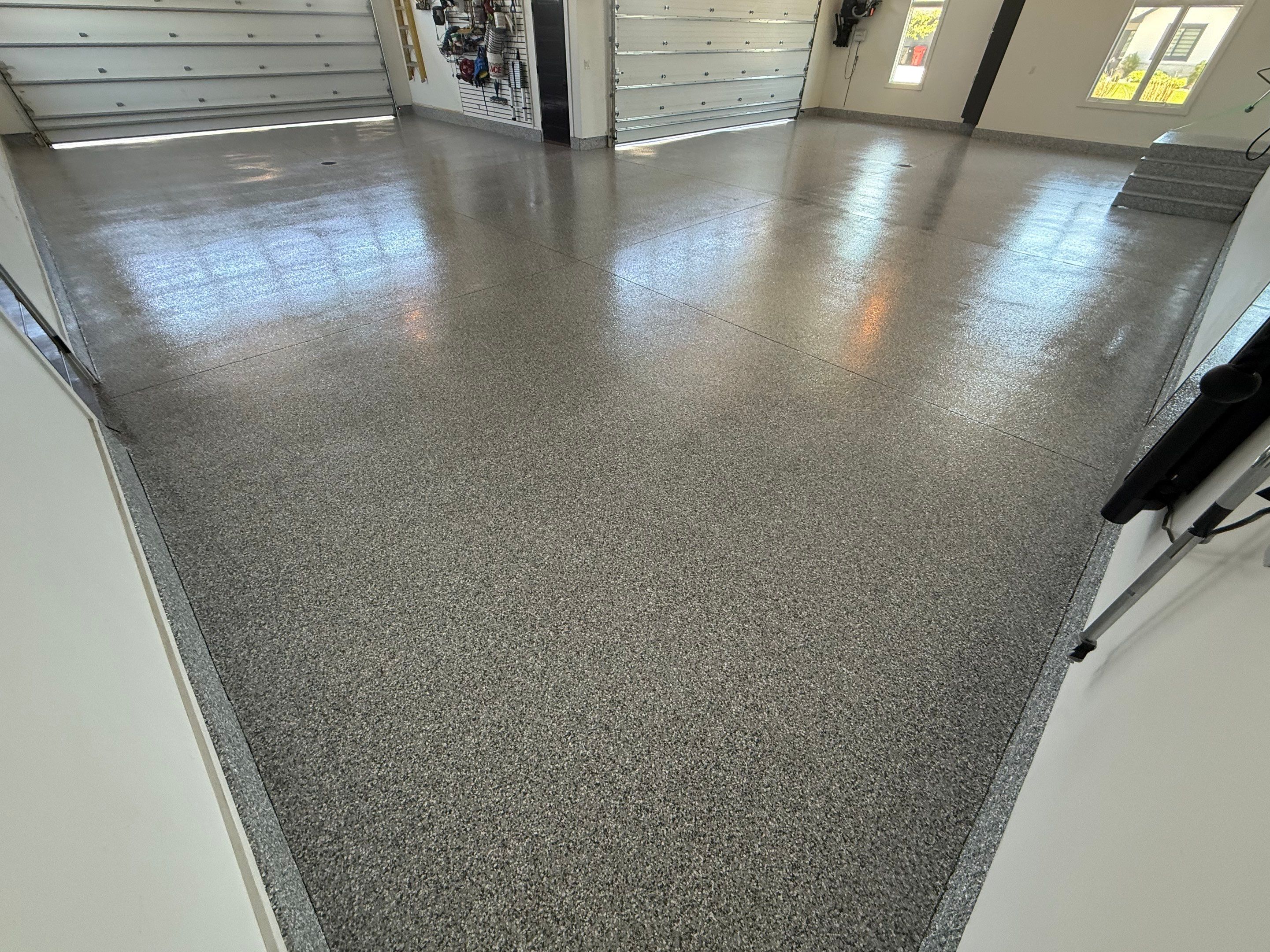 Gravel Flake Garage Floor Coating in Yankton by Select Painting, Coatings & Garage Cabinets