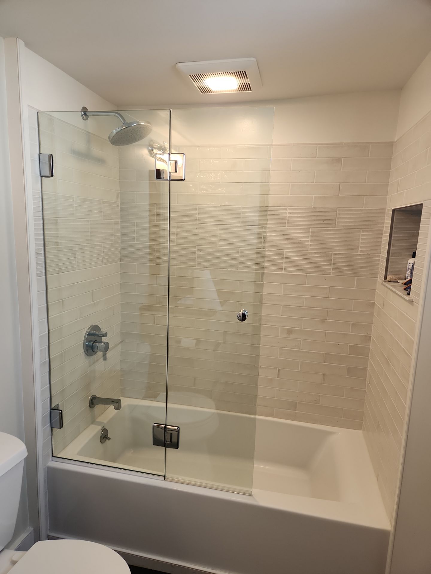 Hinged Spray Panel by Cheshire Glass Company