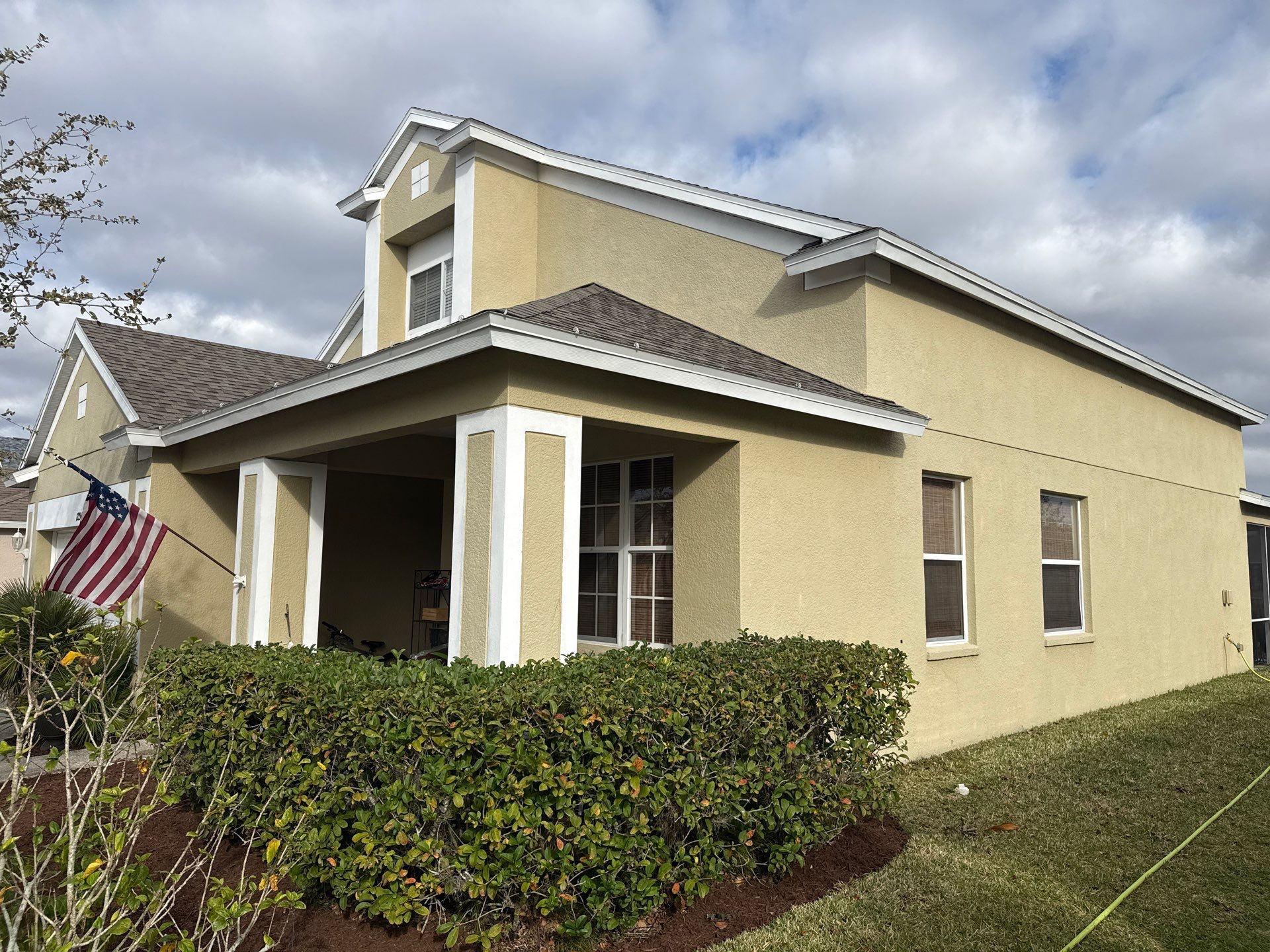 House Wash Removing Heavy Algae Buildup | River Plantation, Parrish FL by Sunshine AquaWash