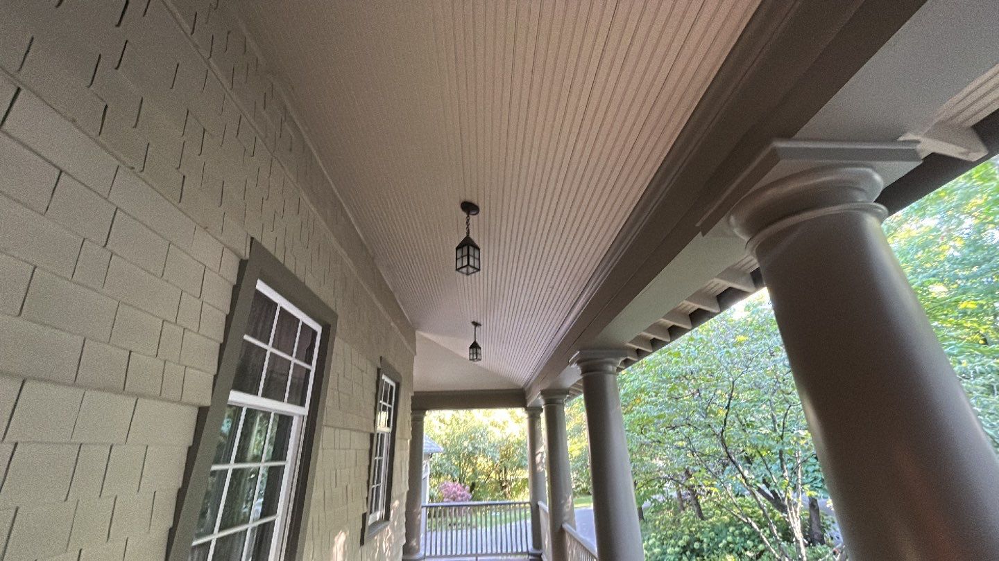 natural stone using Algaecide, soft wash soap by Northern Power Washing LLC.