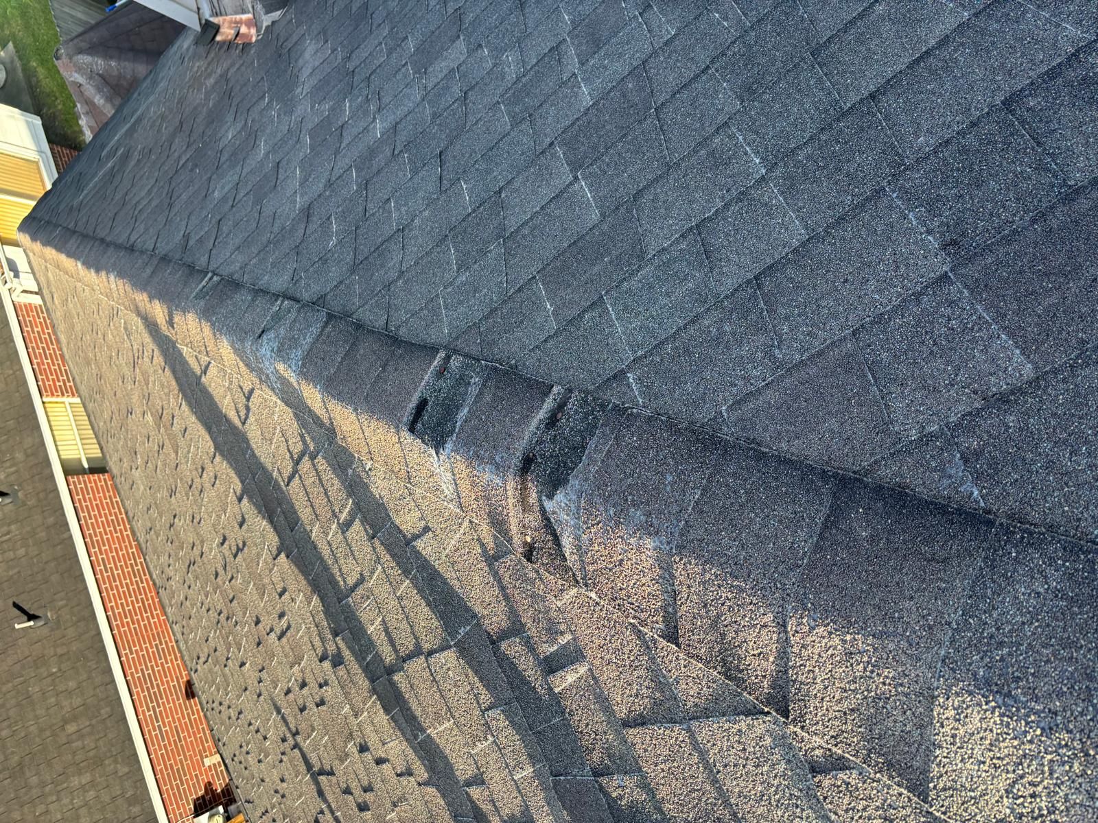 Hail Damage using Owen's Corning Duration (Lifetime) Shingles by Roof Repair Company