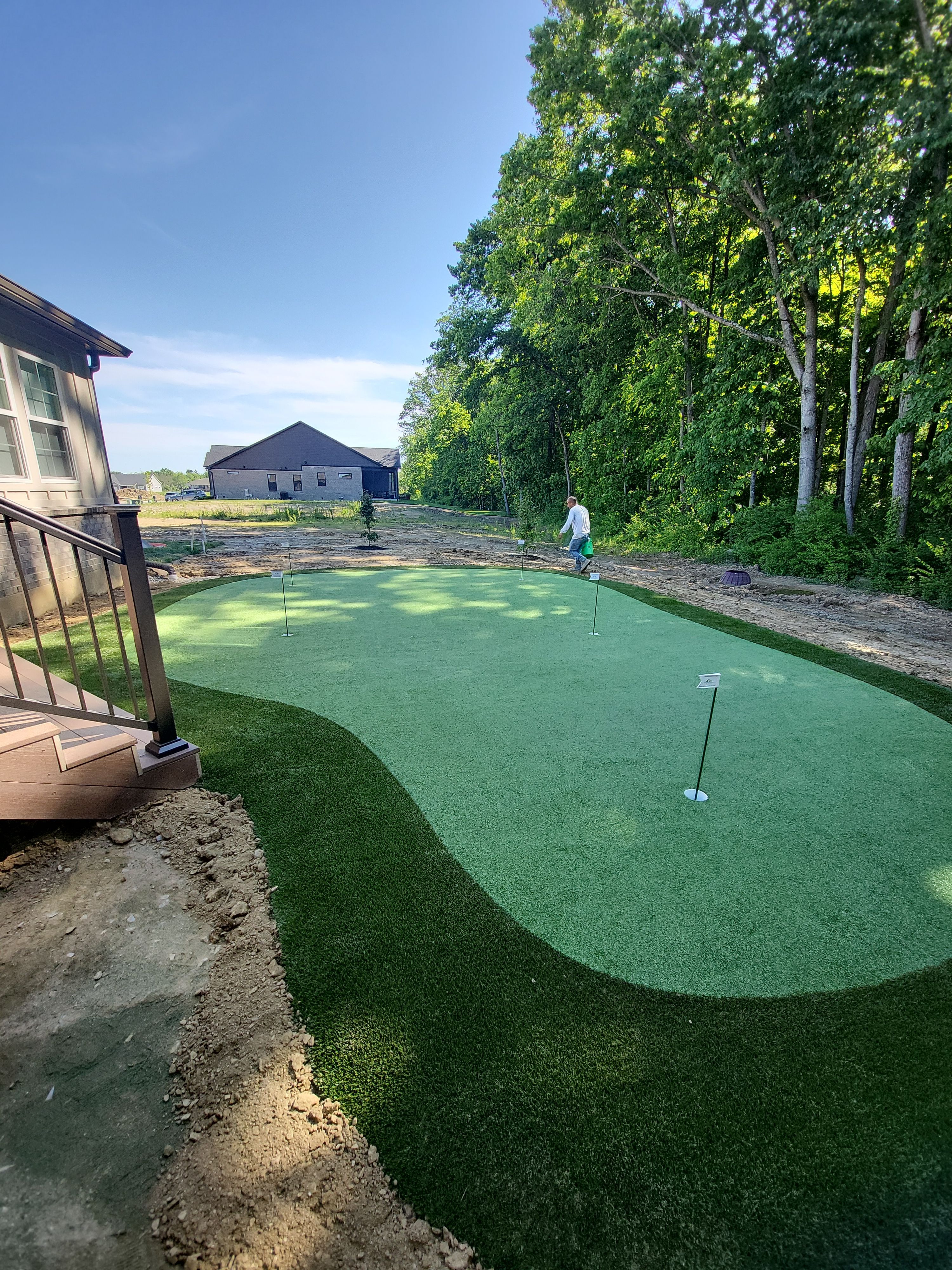Custom Backyard Putting Green Installation in Sugarcreek Township by Southwest Greens Midwest