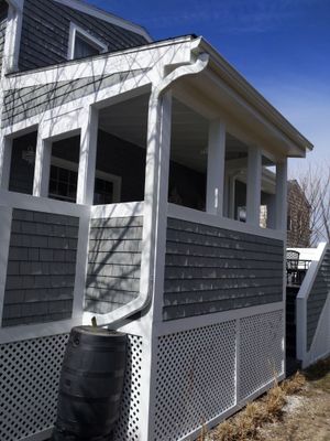 Hull, MA Gutter Installation using 5" K-Style Aluminum Gutter