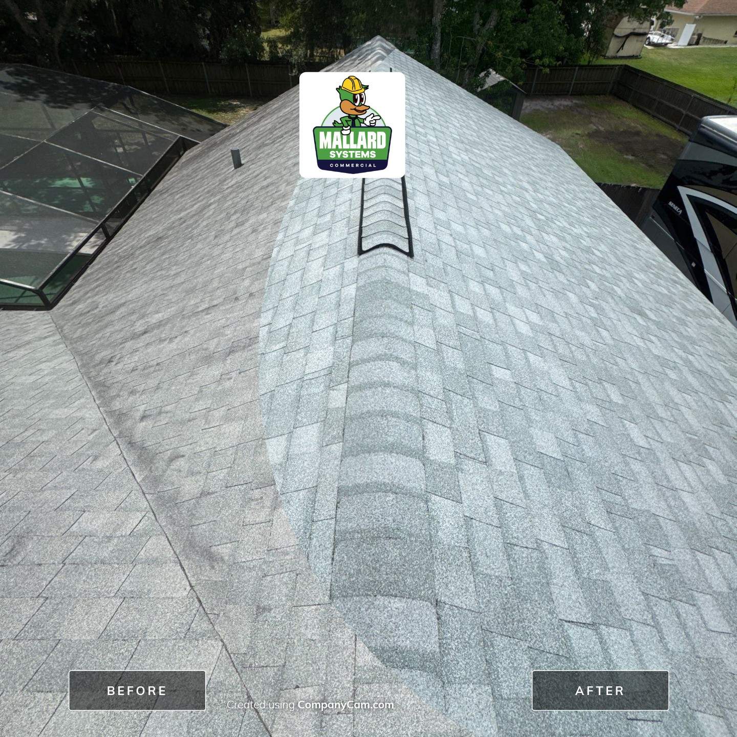 Shingle Roof Cleaning by Mallard Systems