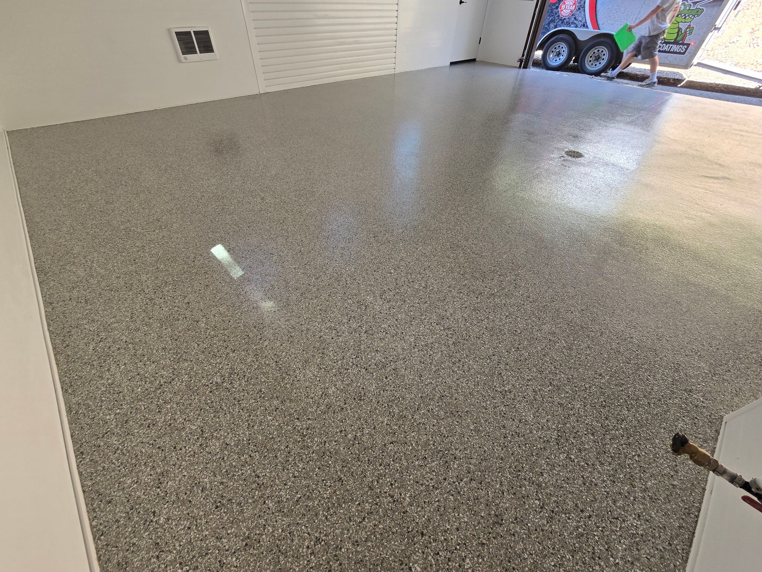 Garage Transformation using Mt Everest by Croc Coatings, LLC