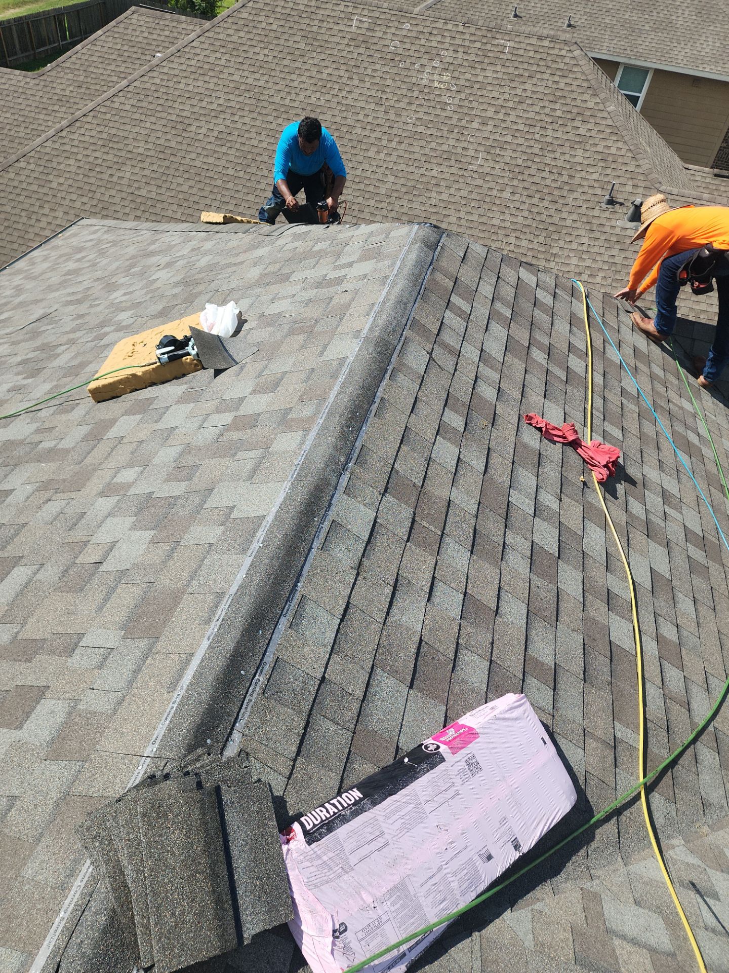 Residential Roofing Installation using Owen's Corning Duration (Lifetime) Shingles by Roof Repair Company