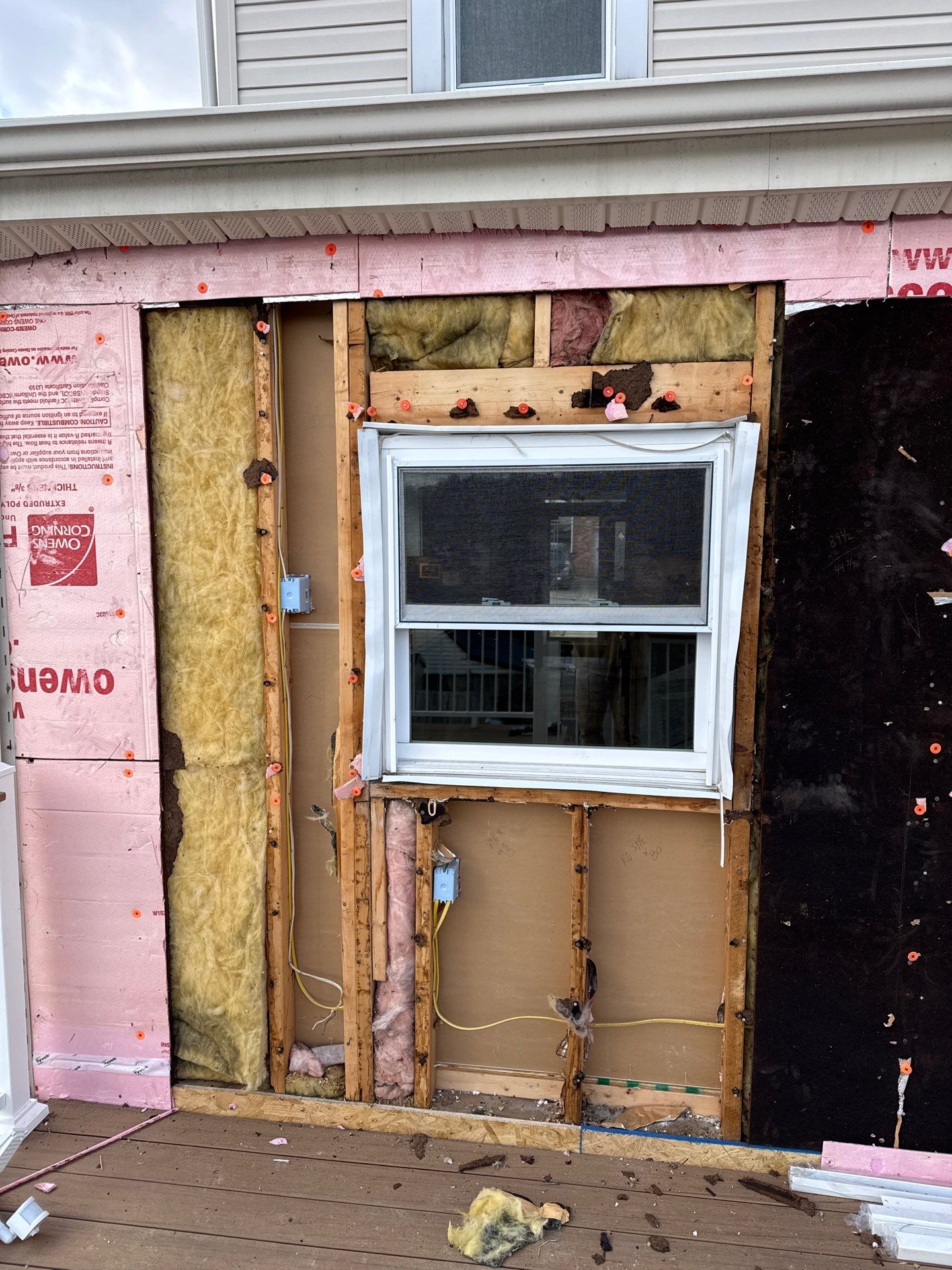 Deck and door by Cousins Roofing Siding & Decks