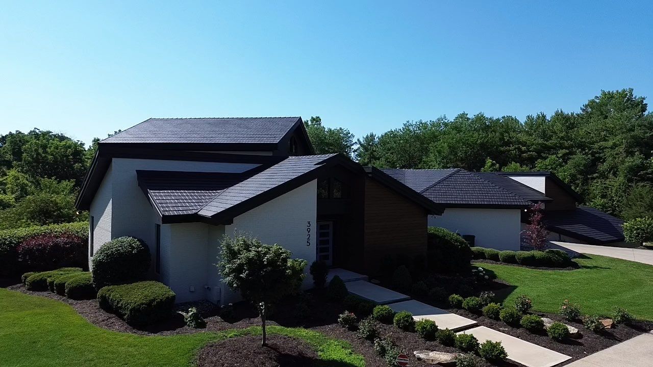 Black Frost Metal Shake Roof & Modern Exterior Renovation – Fort Wayne, IN by 4Ever Metal Roofing