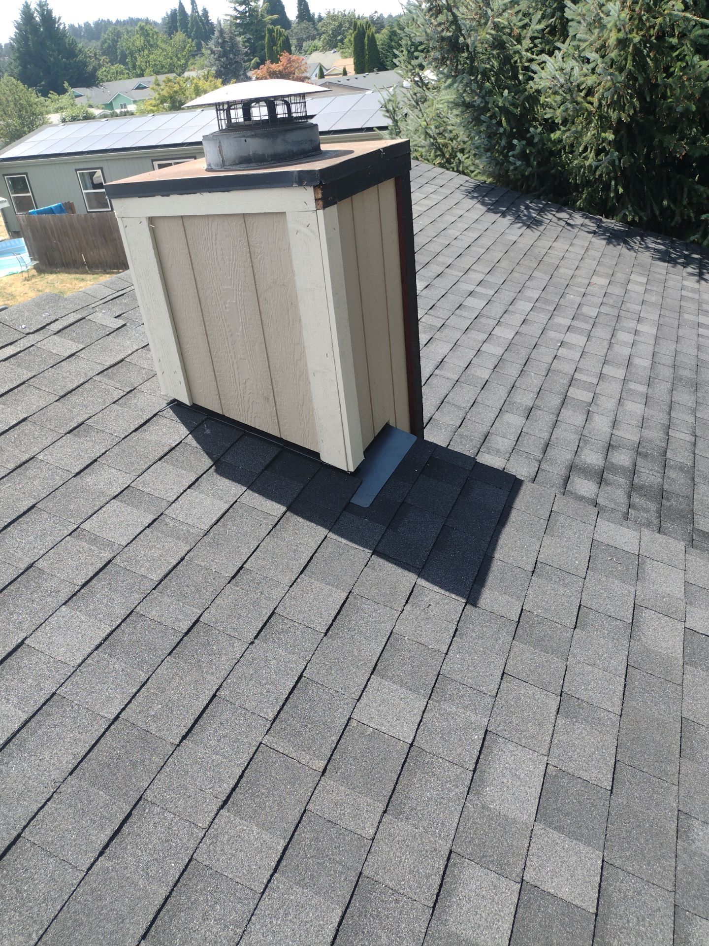 Residential Roofing Installation using IKO Dynasty (Color: Granite Black) by Orezona Building & Roofing Company, Inc.