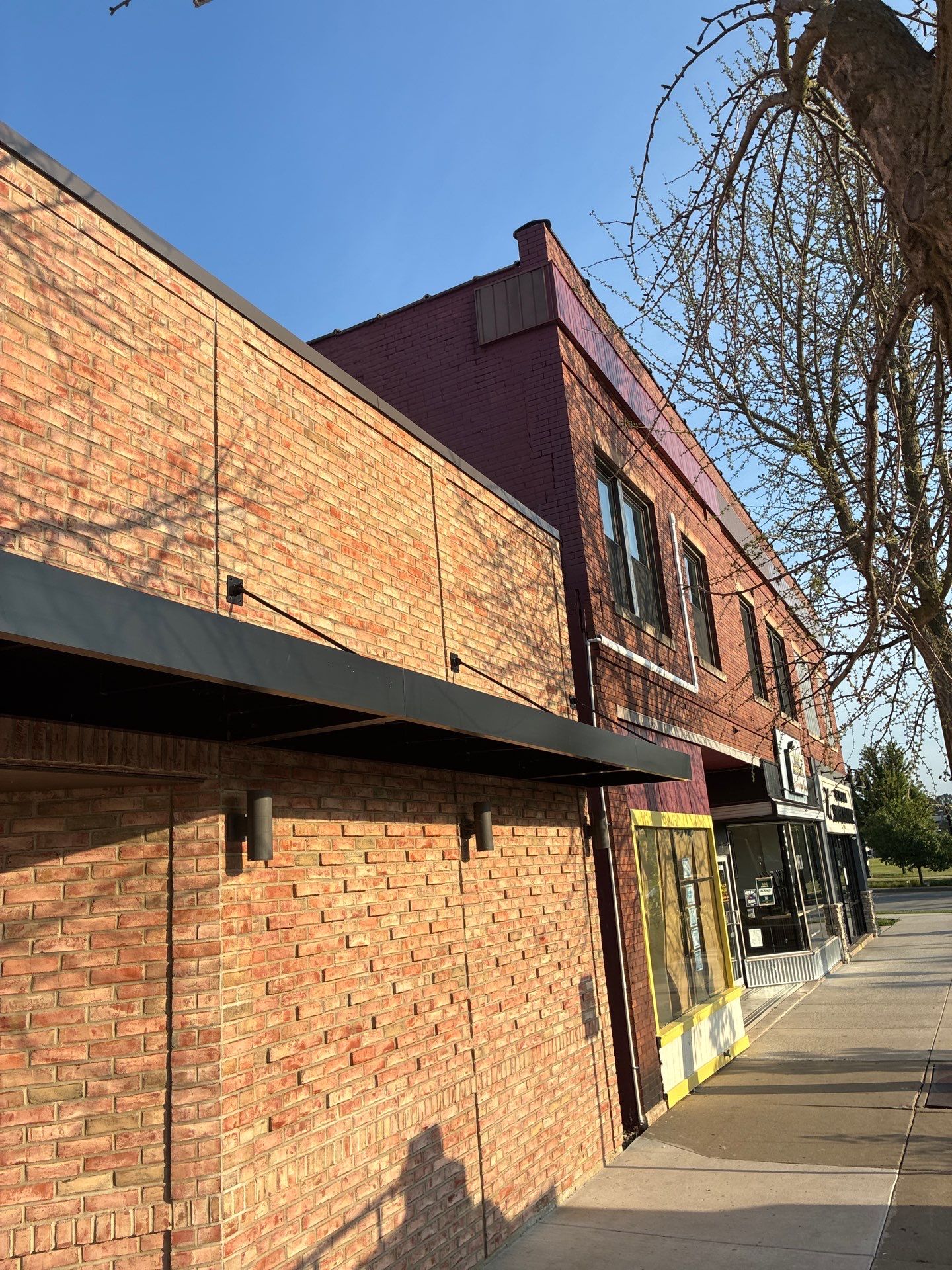 Diltz & Sons Commercial Warehouse Awning Installation by Hayes Design co
