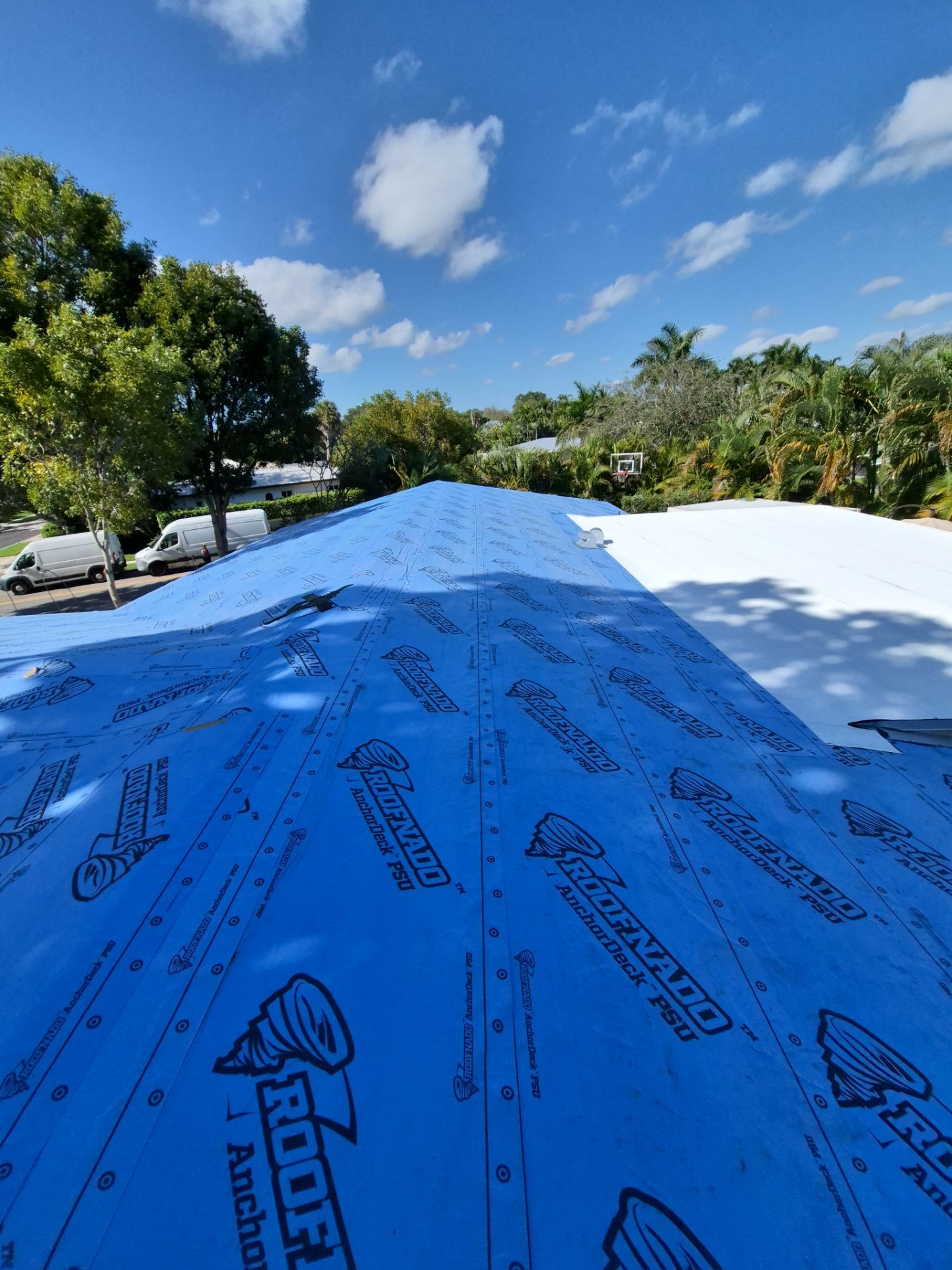 Residential Roofing Installation using 1" Nail strip metal roof by BLUES BROTHERS ROOFING