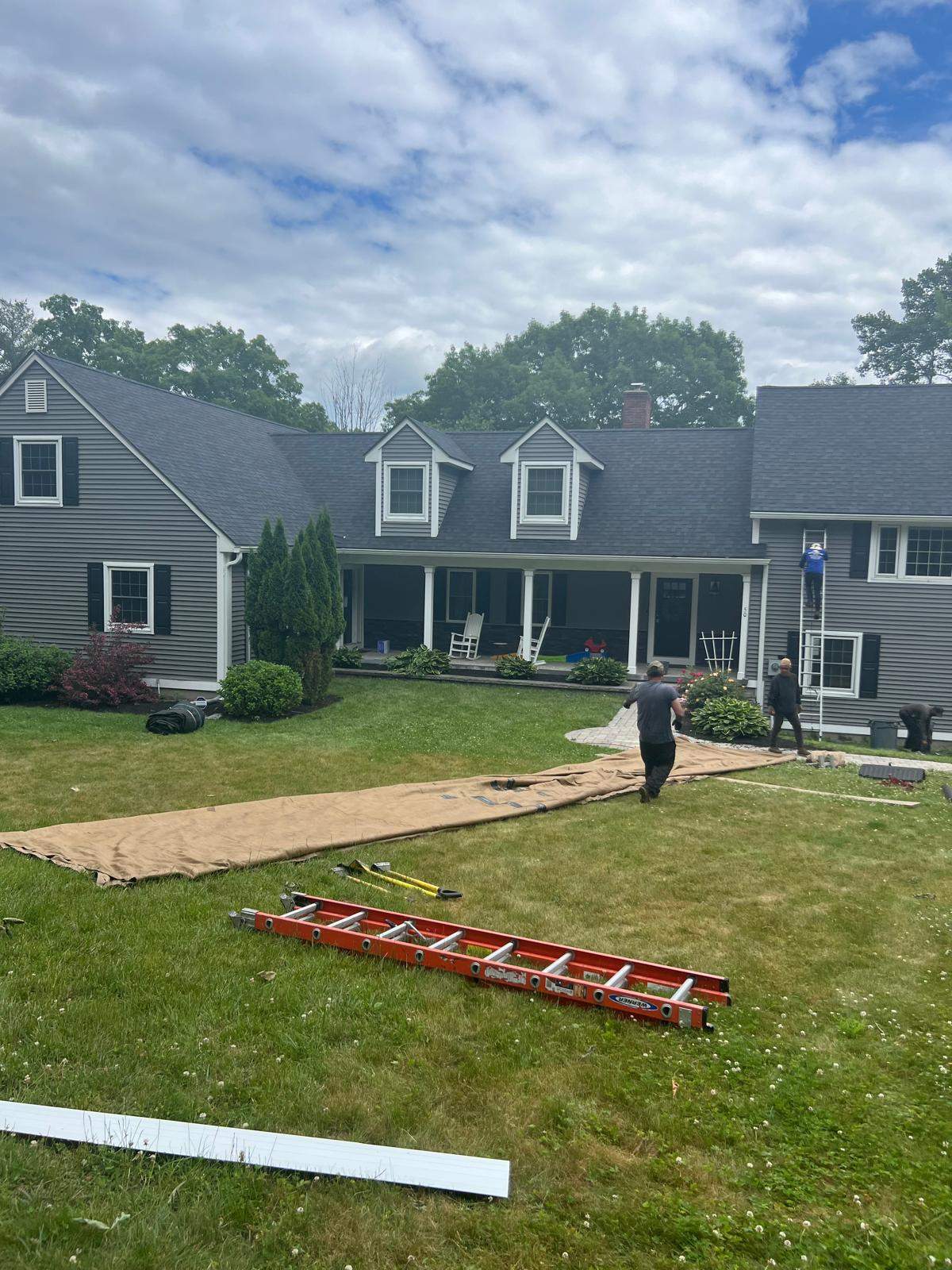 Full Roof Replacement on Massive Home in North Andover, MA – Owens Corning Duration, Onyx Black by JOHNNYS PRO