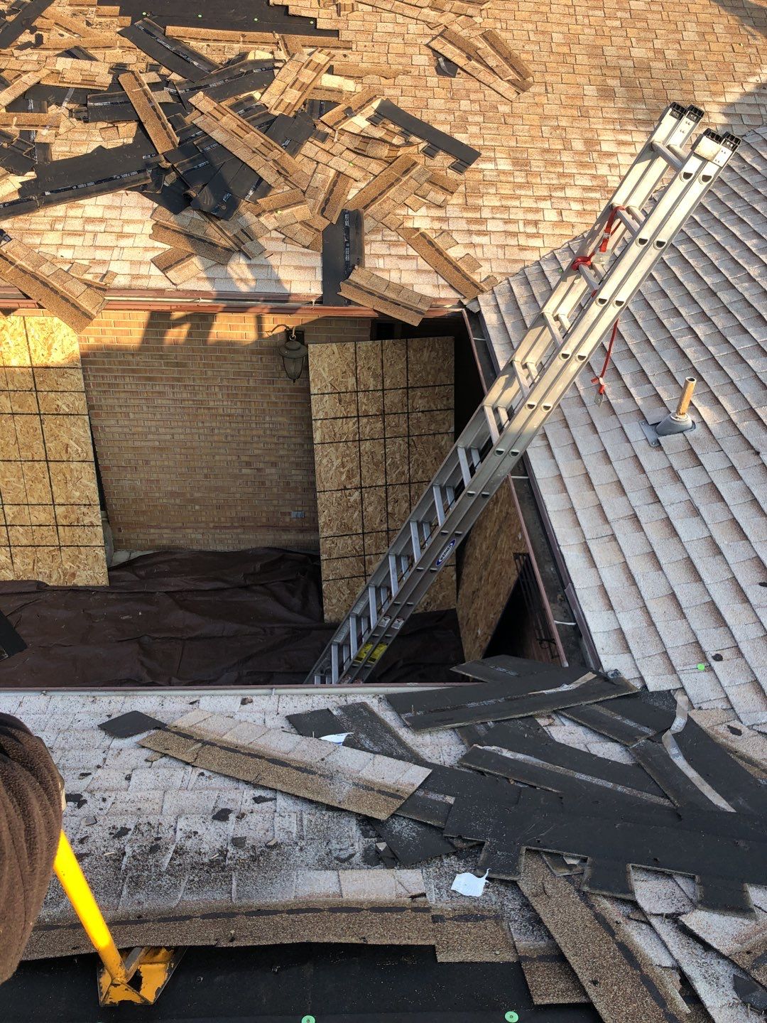 Storm Damaged Roof using GAF Timberline HDZ - Lifetime Shingle by The Roof Doctor