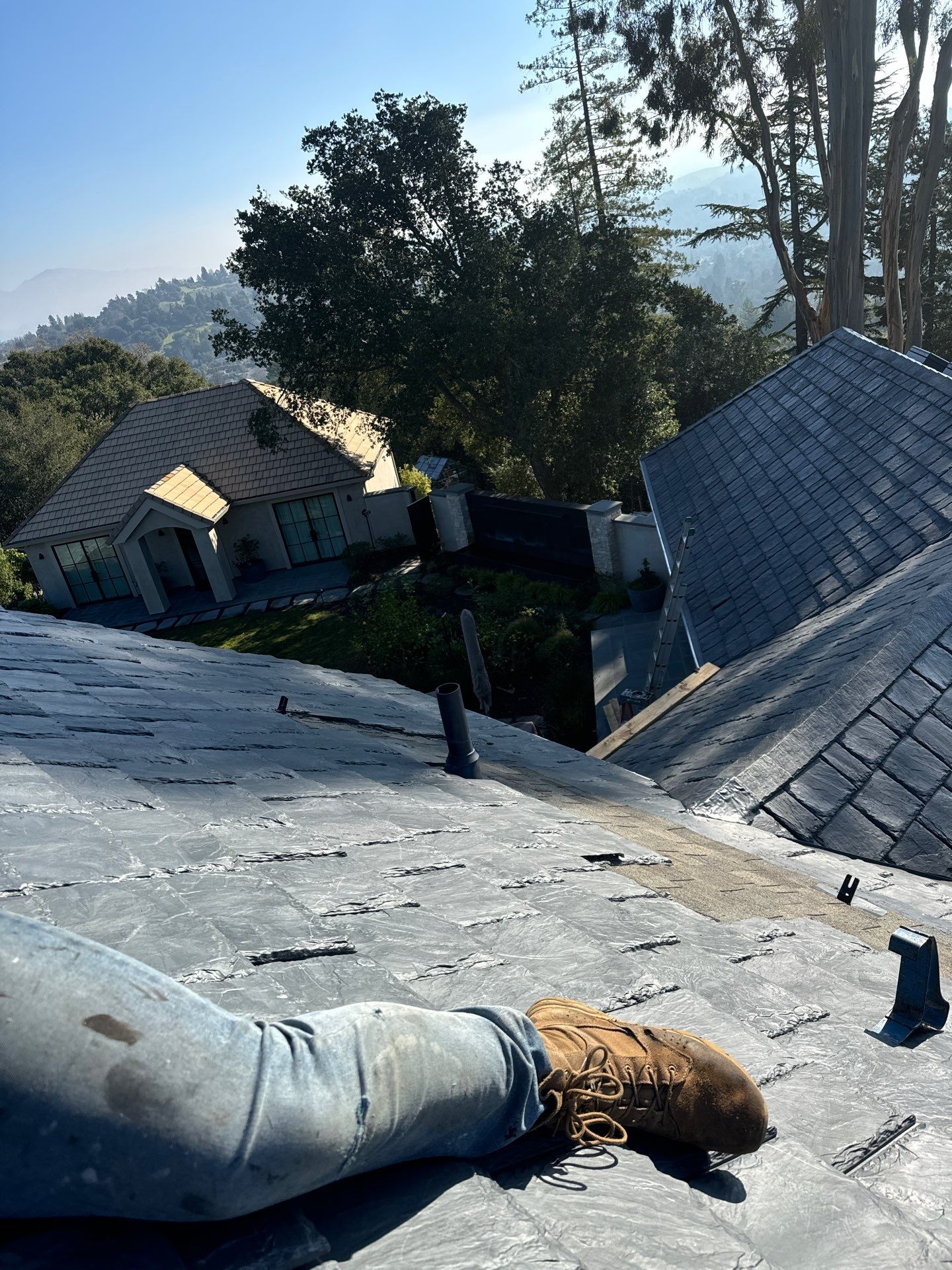 Residential Roofing Installation using Slate by Acker Roofing