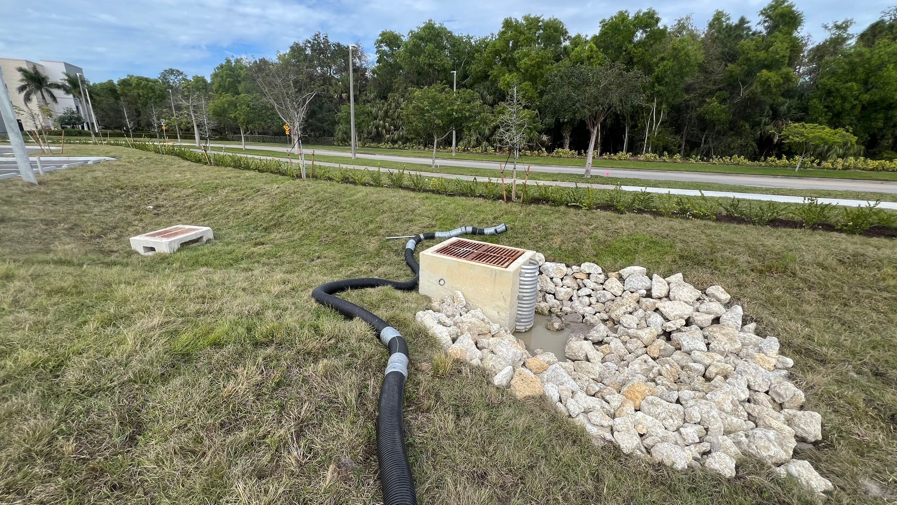New Construction Commercial Parcel Stormwater System Cleaning by Don Mar, Inc. Storm Water Solutions