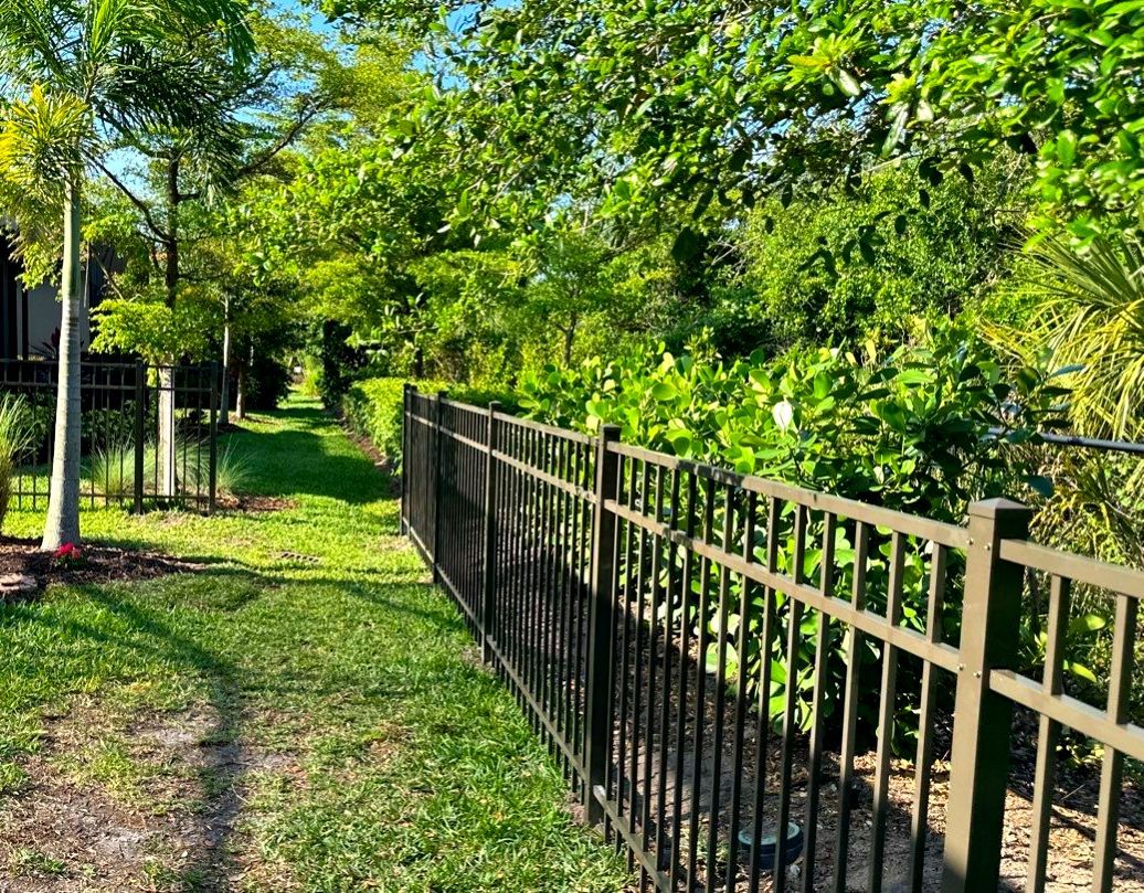 Aluminum Fence Installation using Black 3 Rail Aluminum Fence by Asap fence and gates, LLC