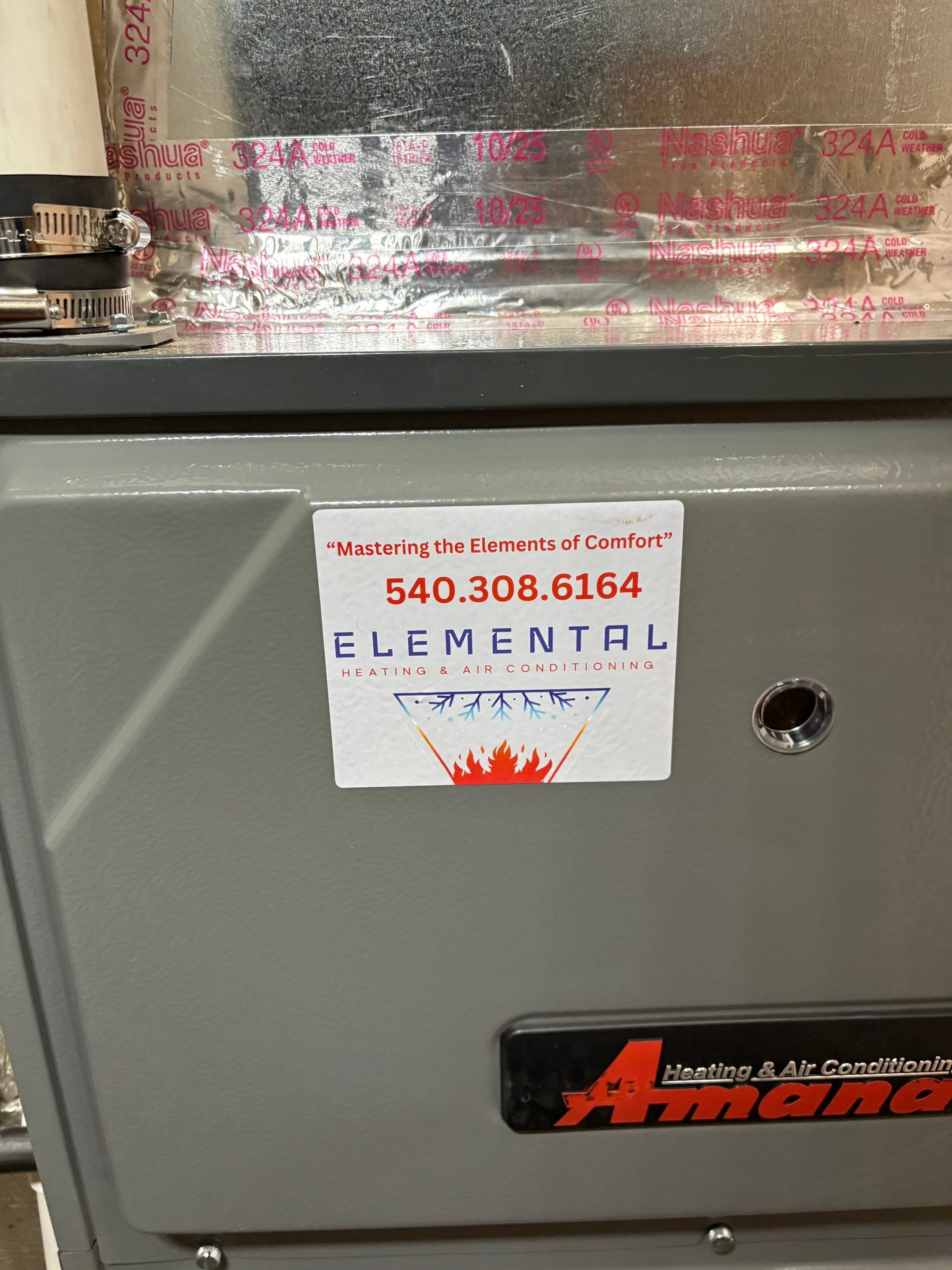 Amana 96% Furnace Install in Basye by Elemental Heating and air conditioning LLC