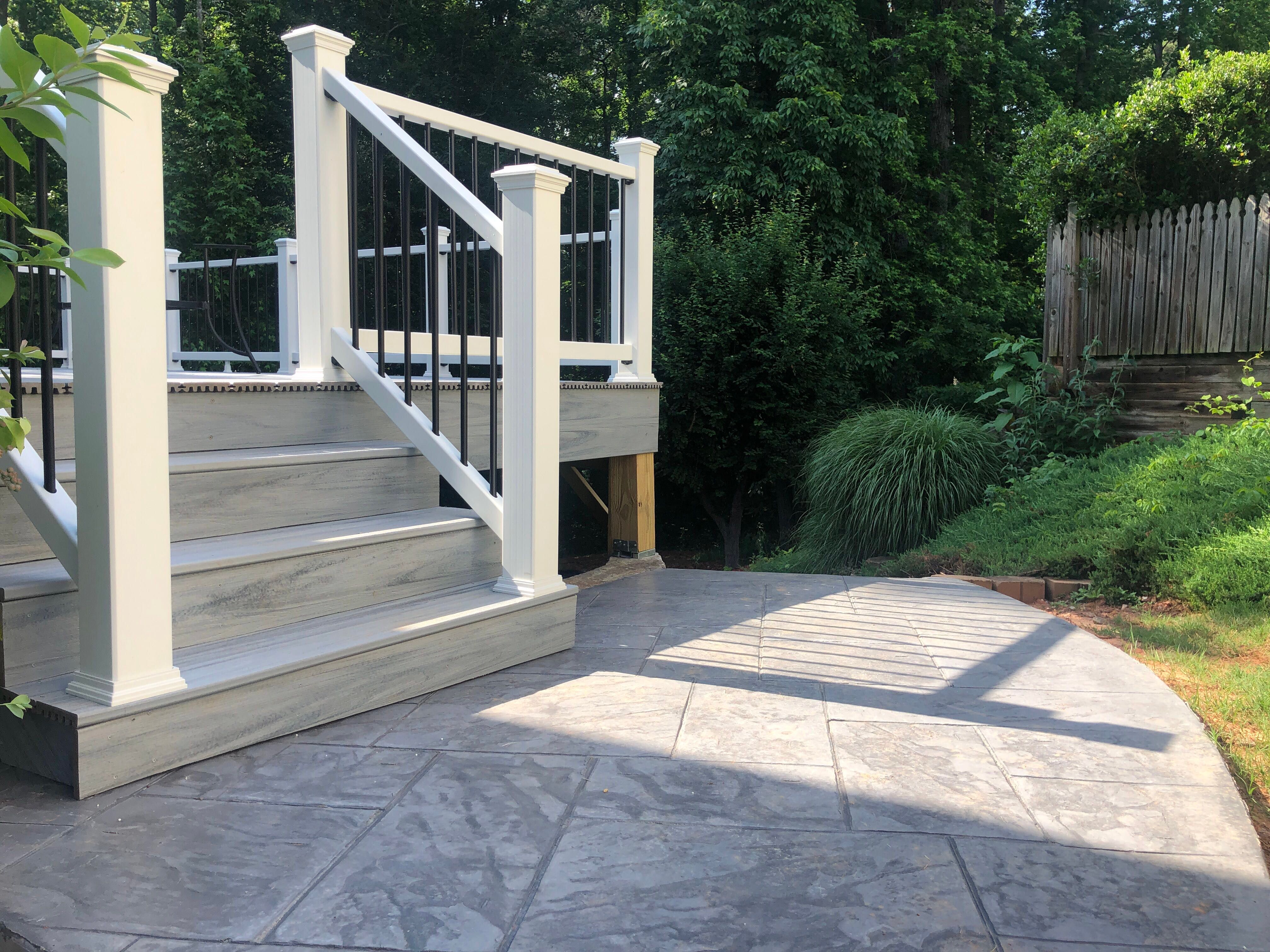 Composite Deck Replacement and Stamped Concrete Patio in Kennesaw by Swift Home Renovations