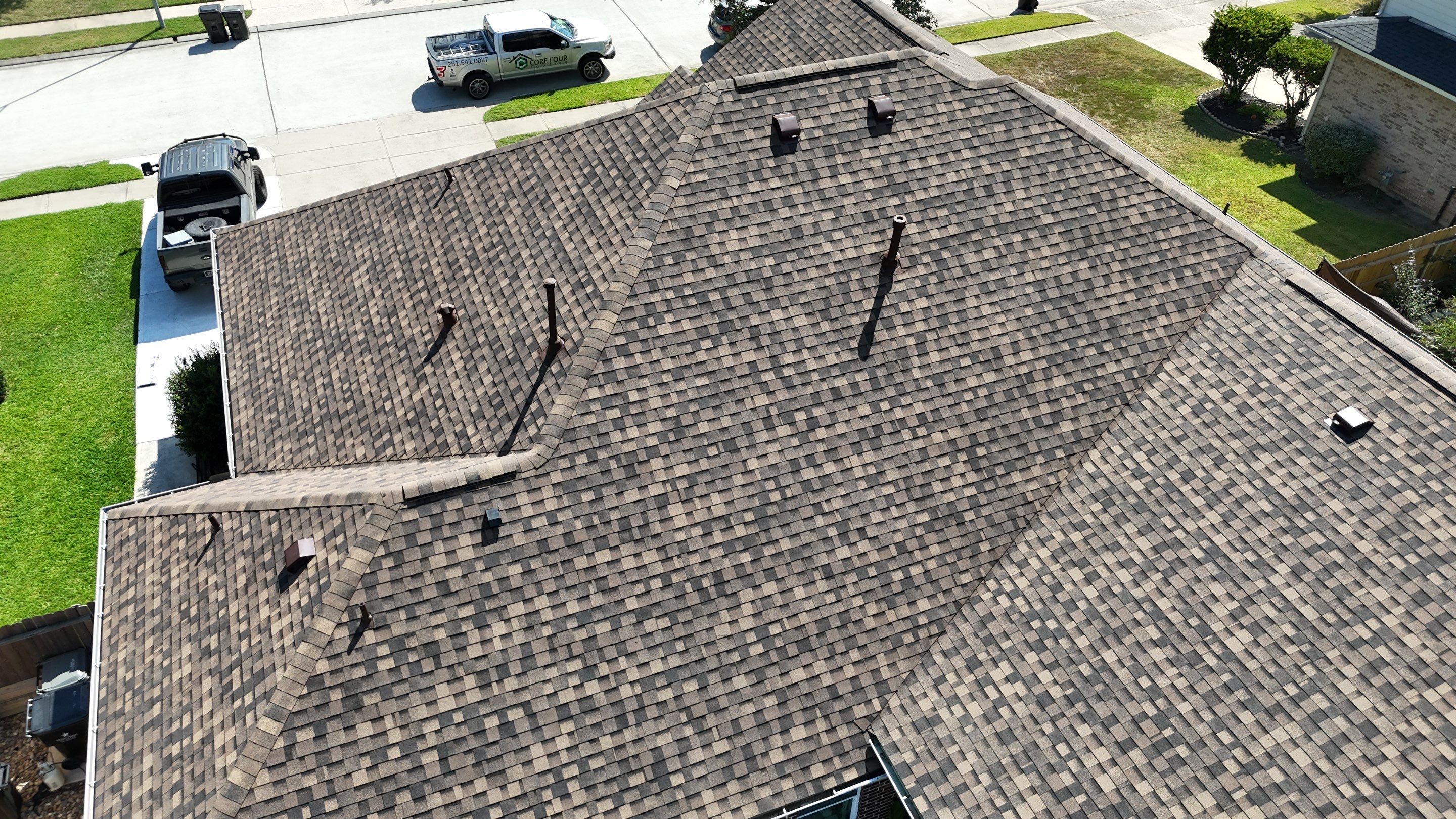 Residential Roofing Installation using IKO Dynasty by Core Four Roofing