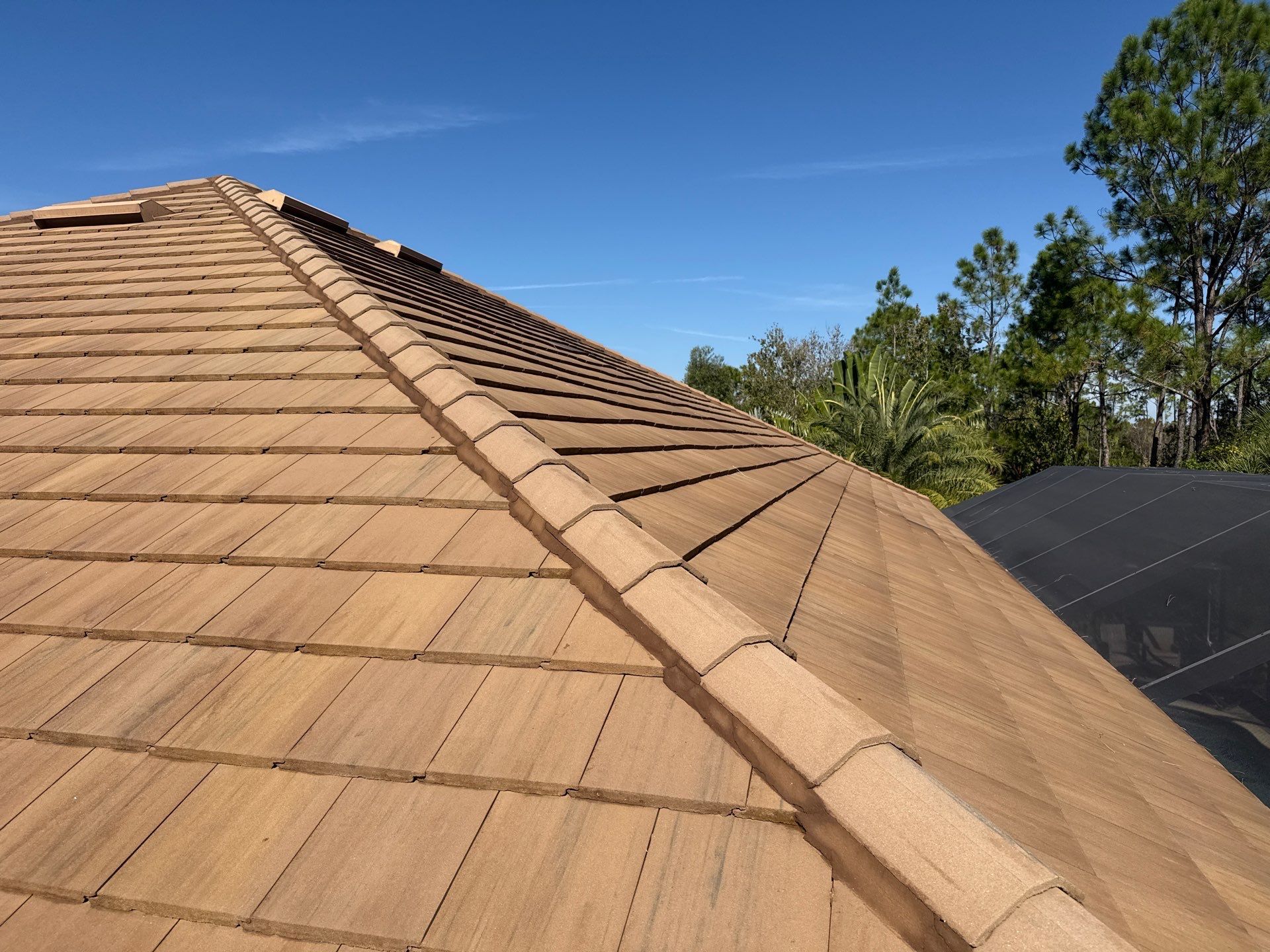 Flat Tile Roof, Paver Pool Deck & Driveway Cleaning | Cove at Twin Rivers, Parrish FL by Sunshine AquaWash