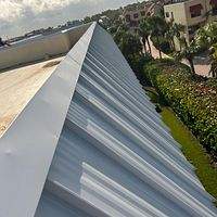 .032 Aluminum 1.5" Mechanical Seam Regal White by Total Roofing System The Metal Roof Experts
