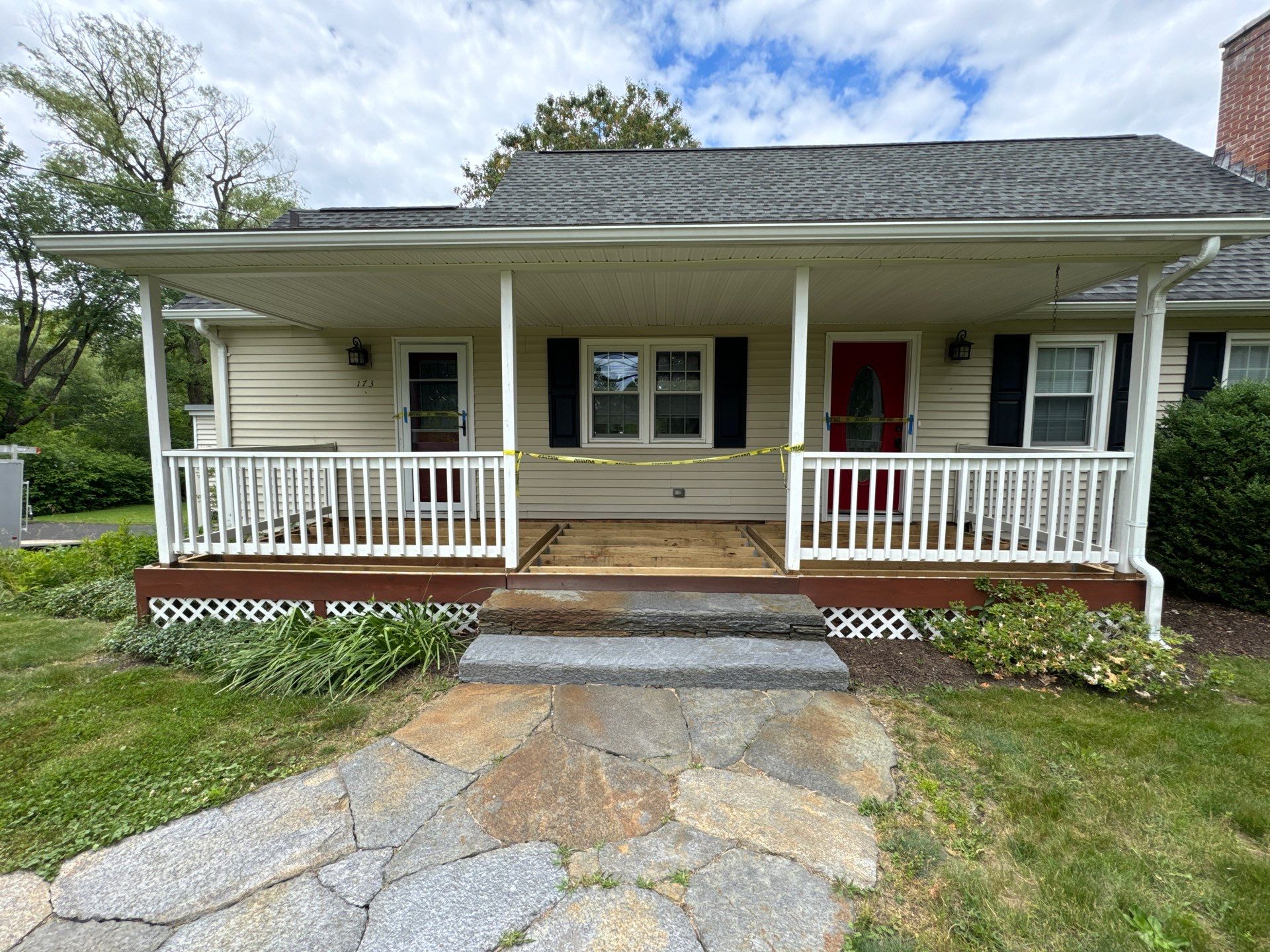 Front Porch Upgrades using TimberTech Advanced PVC Porch Collection by Chagnon Building & Remodeling LLC