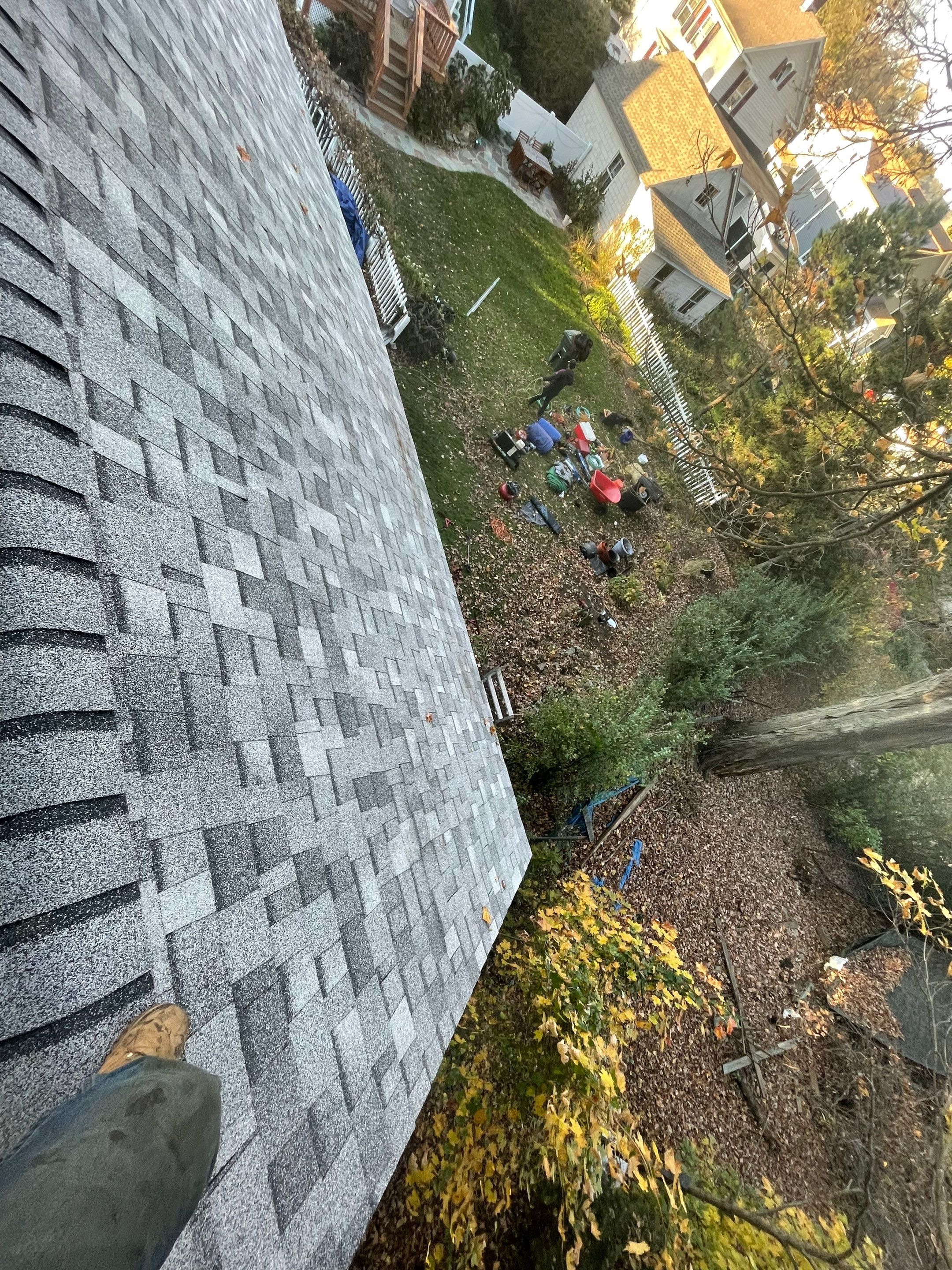 Residential Roofing Installation using Owens Corning TruDefinition Sierra Gray by A Plus Exterior