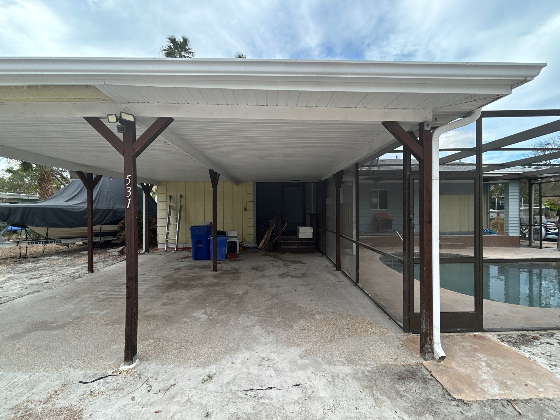 White Soffit and Fascia Upgrade in Longboat Key FL by Gutter Professors