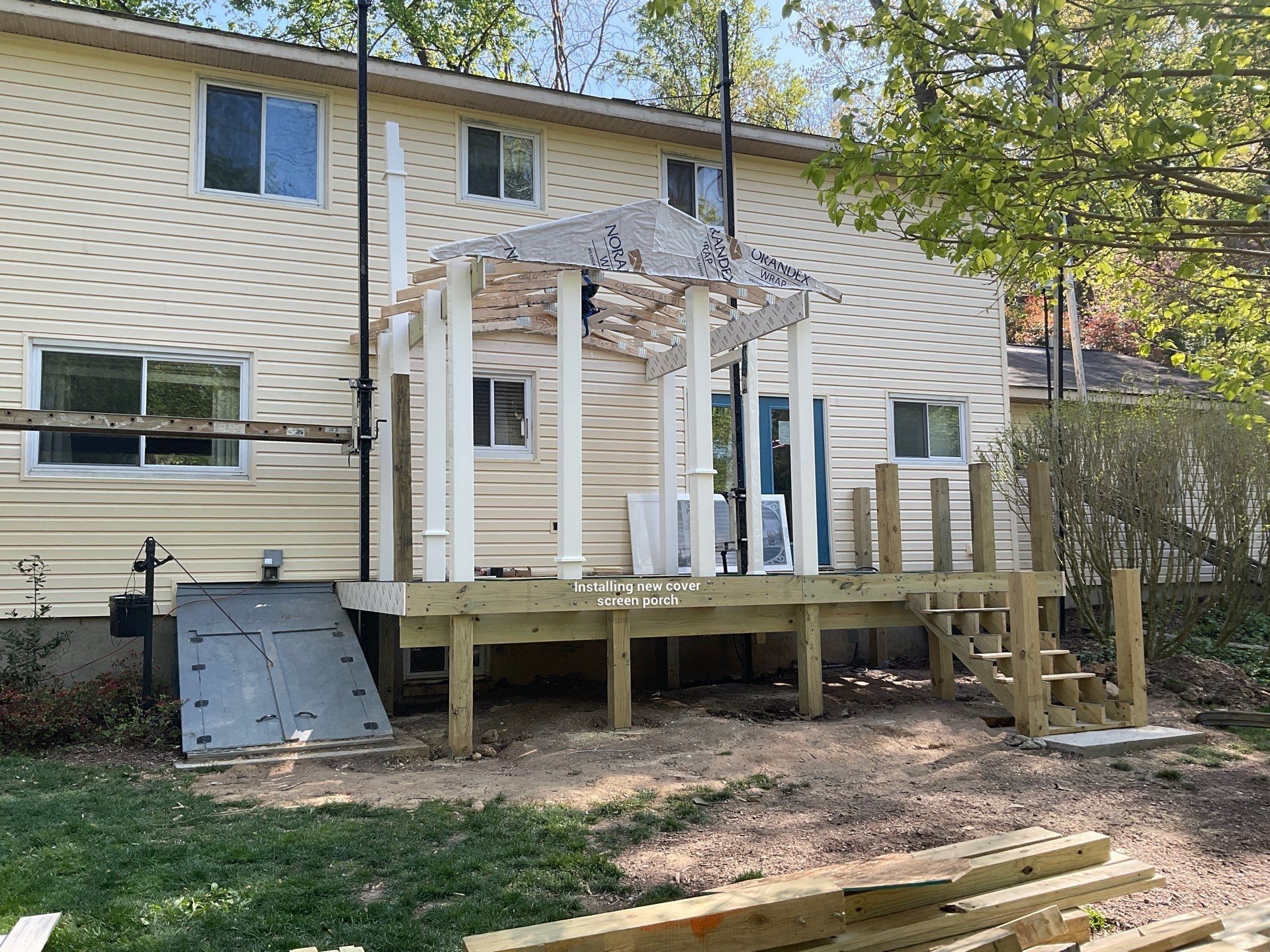 New Screen in cover porch  by Alpha Design Services