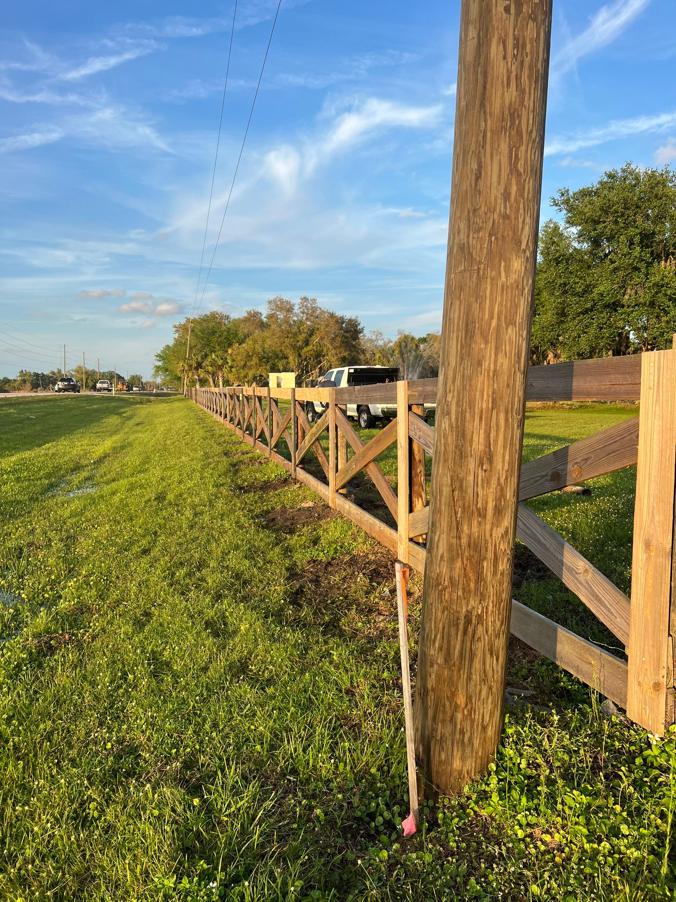 Wood Fence Installation using 4FT Cross Buck  by Asap fence and gates, LLC