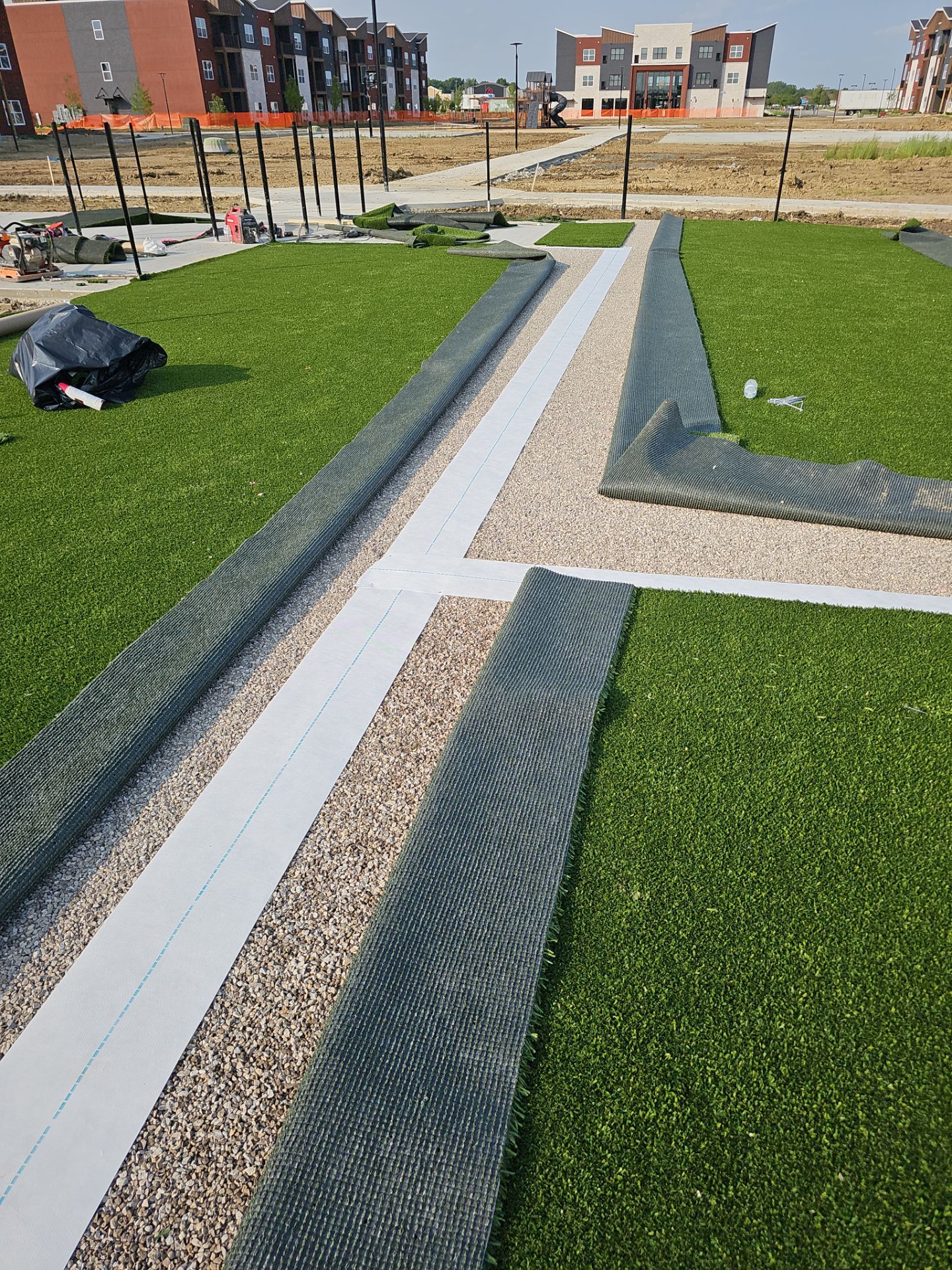Custom Putting Green and Pet Parks @ Union Station Apartments in Marysville, Ohio by Southwest Greens Midwest