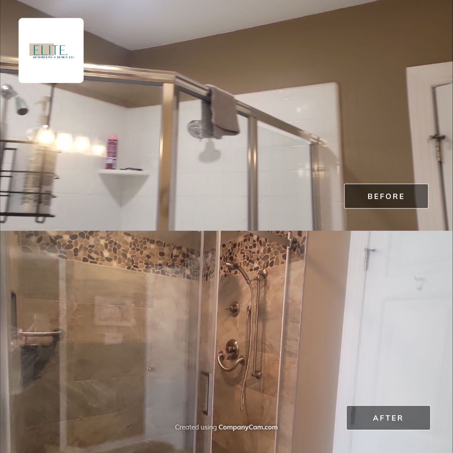 Holly Springs Stunning Shower Remodel by Elite Remodeling and Design LLC