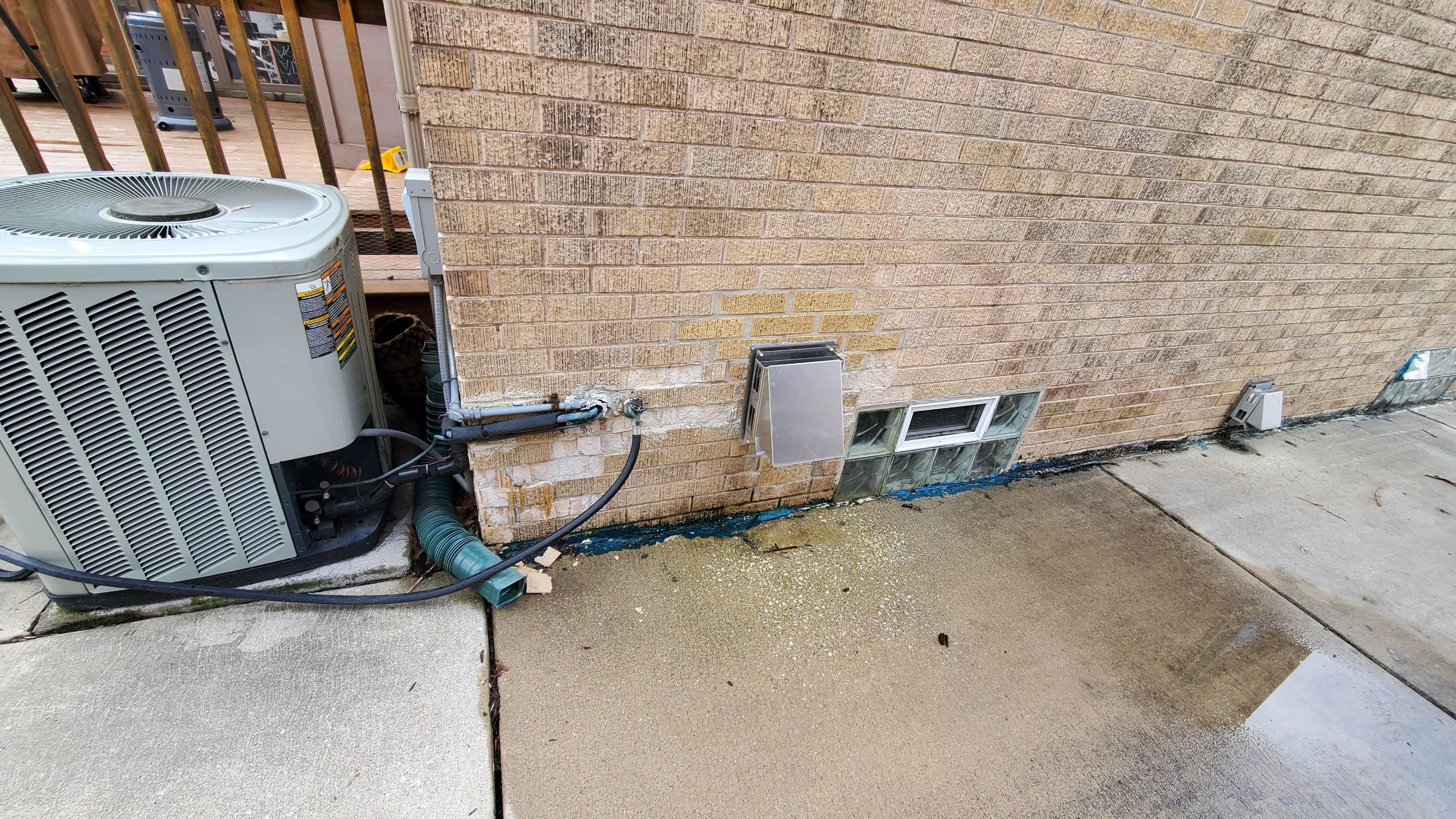 Wood cleaning and staining using Armstrong cloark oil stain by Northern Power Washing LLC.