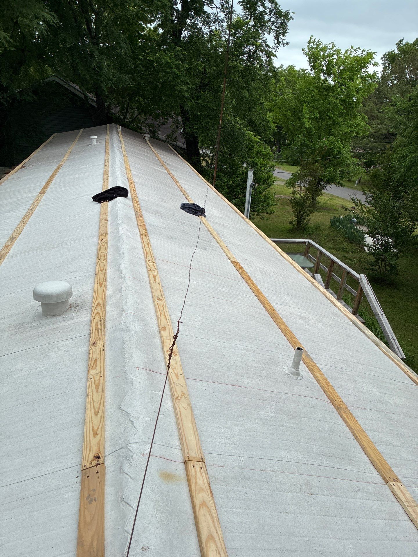 Metal roof installation by In & Out Construction & Remodeling, LLC