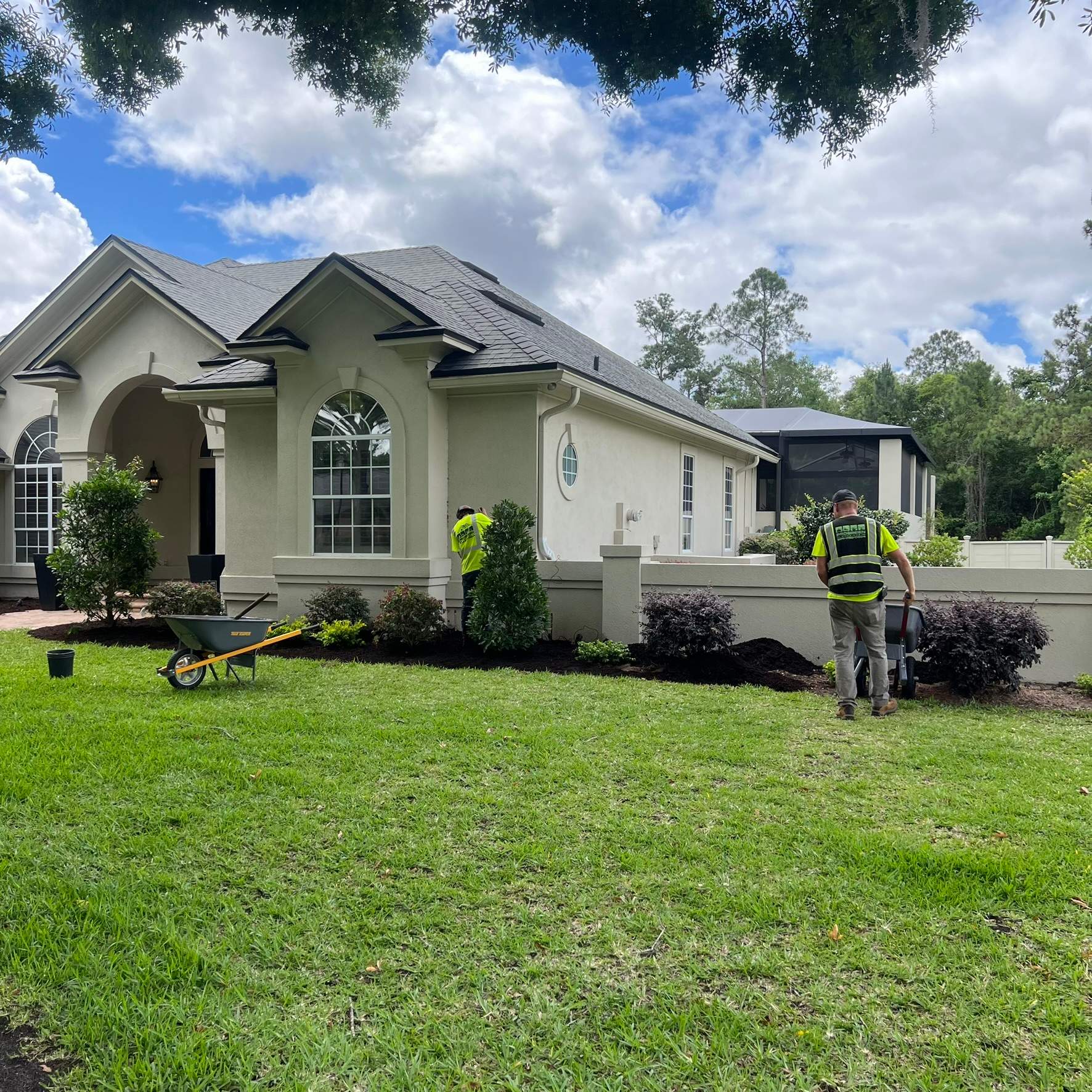 Plant & Mulch Installation | Deerwood Country Club by ProGreen Services