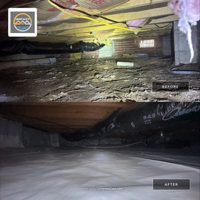 Sealed Crawlspace using Aprilaire E-70 Dehumidifier
