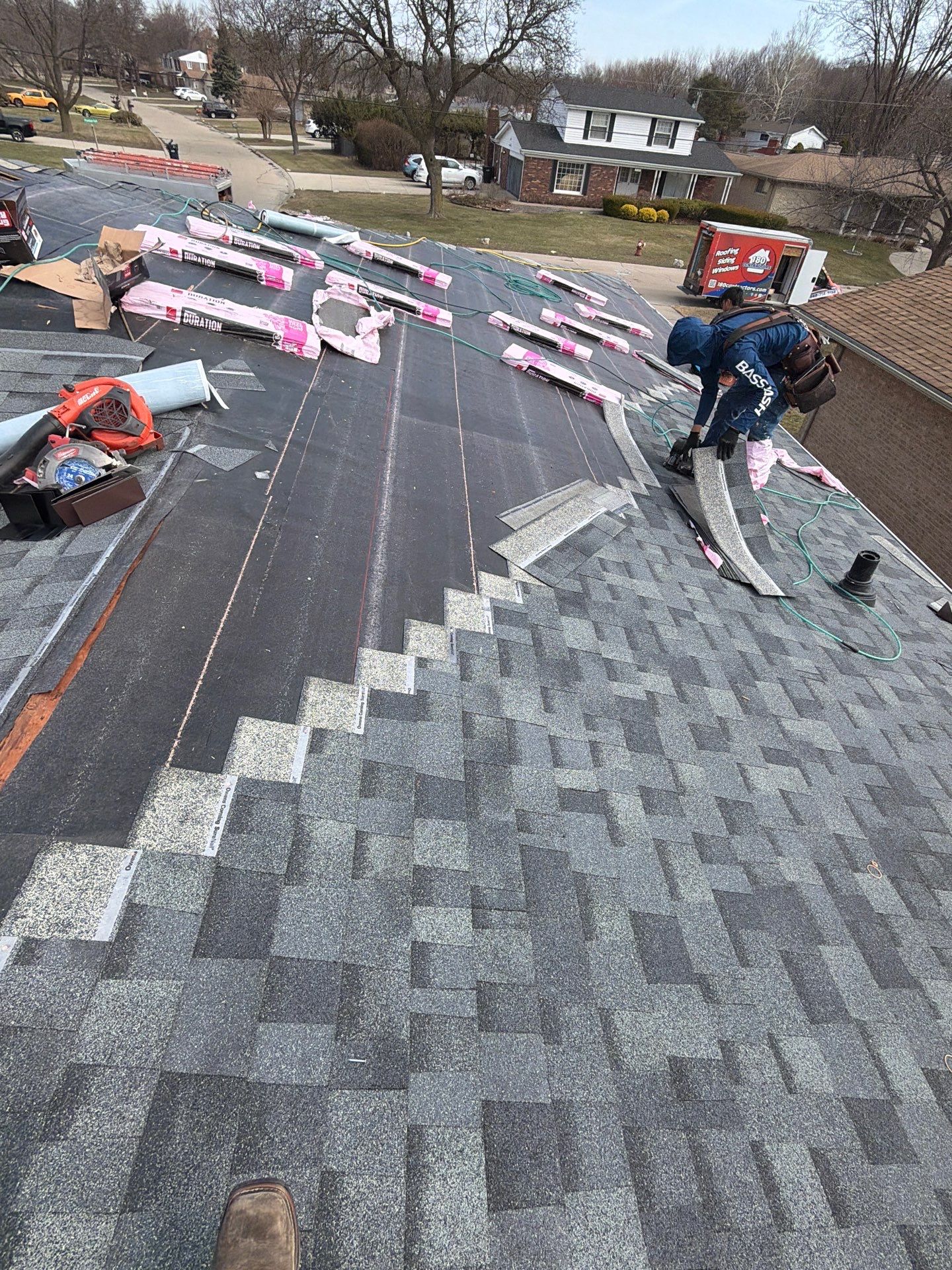 Roof Replacement using Owens Corning Duration by 180 Contractors