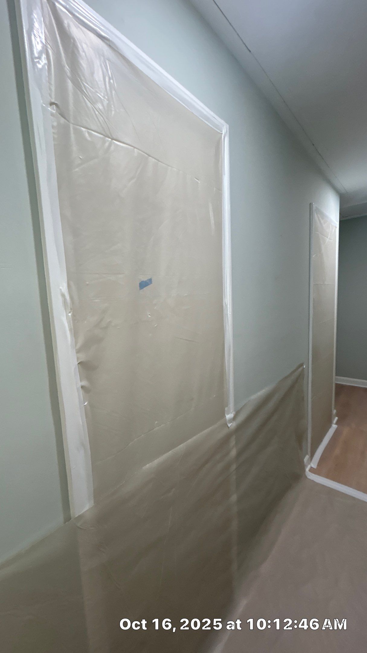 Friable asbestos ceiling abatement with air monitoring by EAS Environmental, LLC.