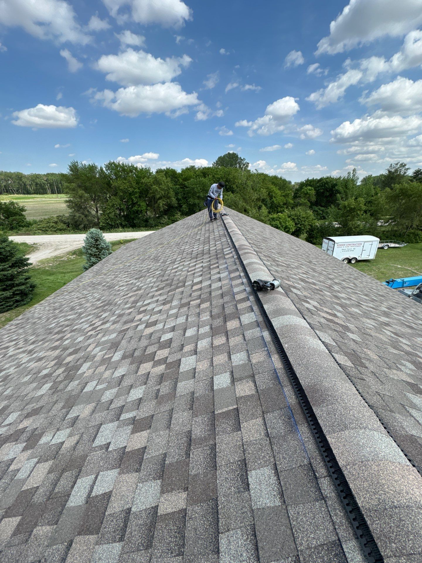 Titan XT Architectural Shingle Roof Installation in Wisner by Crows Roofing LLC