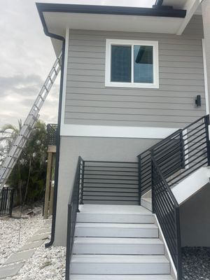 Custom Black Seamless Gutter in Fort Myers Beach FL