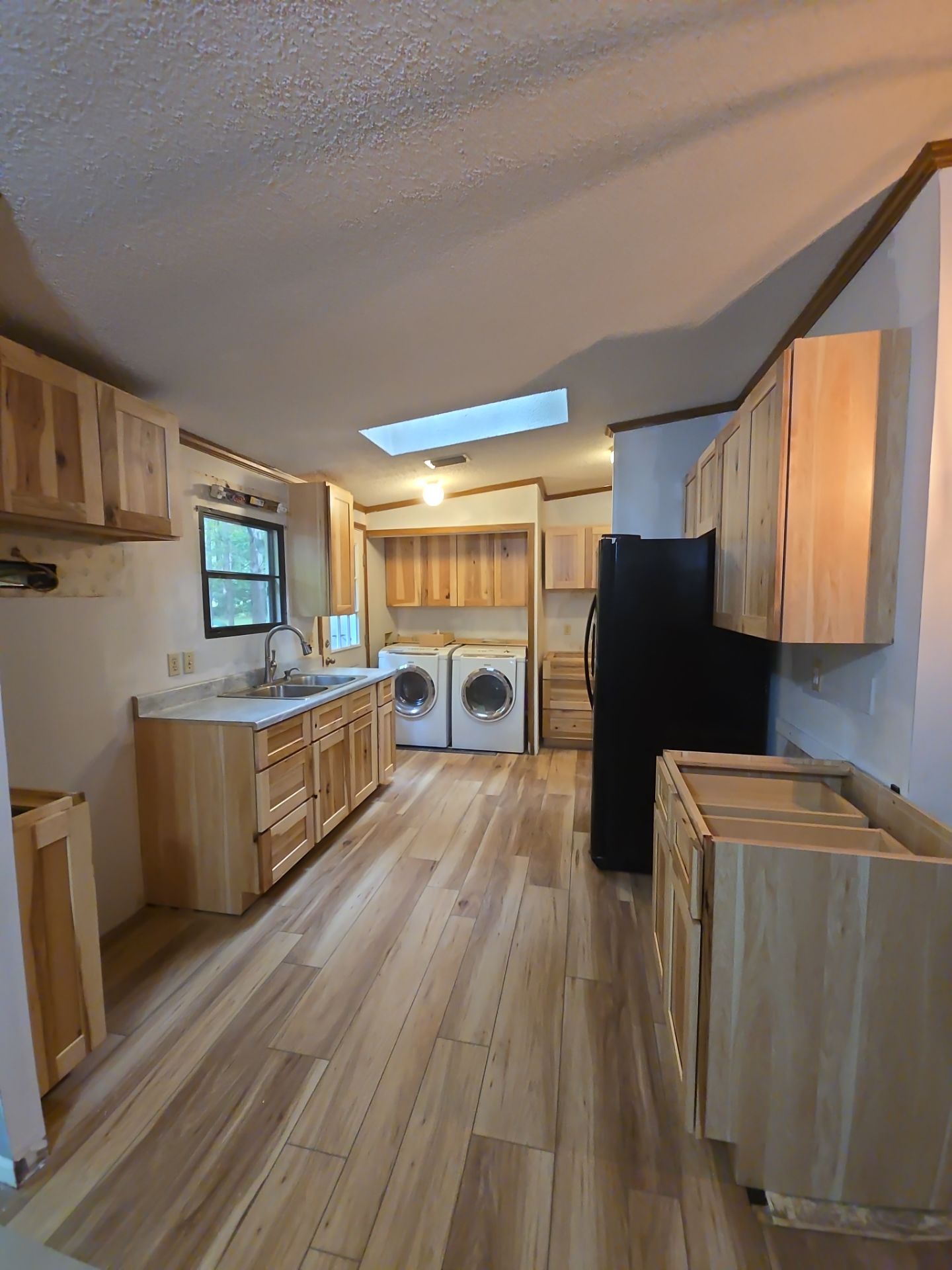 Stunning Kitchen Transformation with Raw Hickory Cabinets by A Step Above Handy LLC 