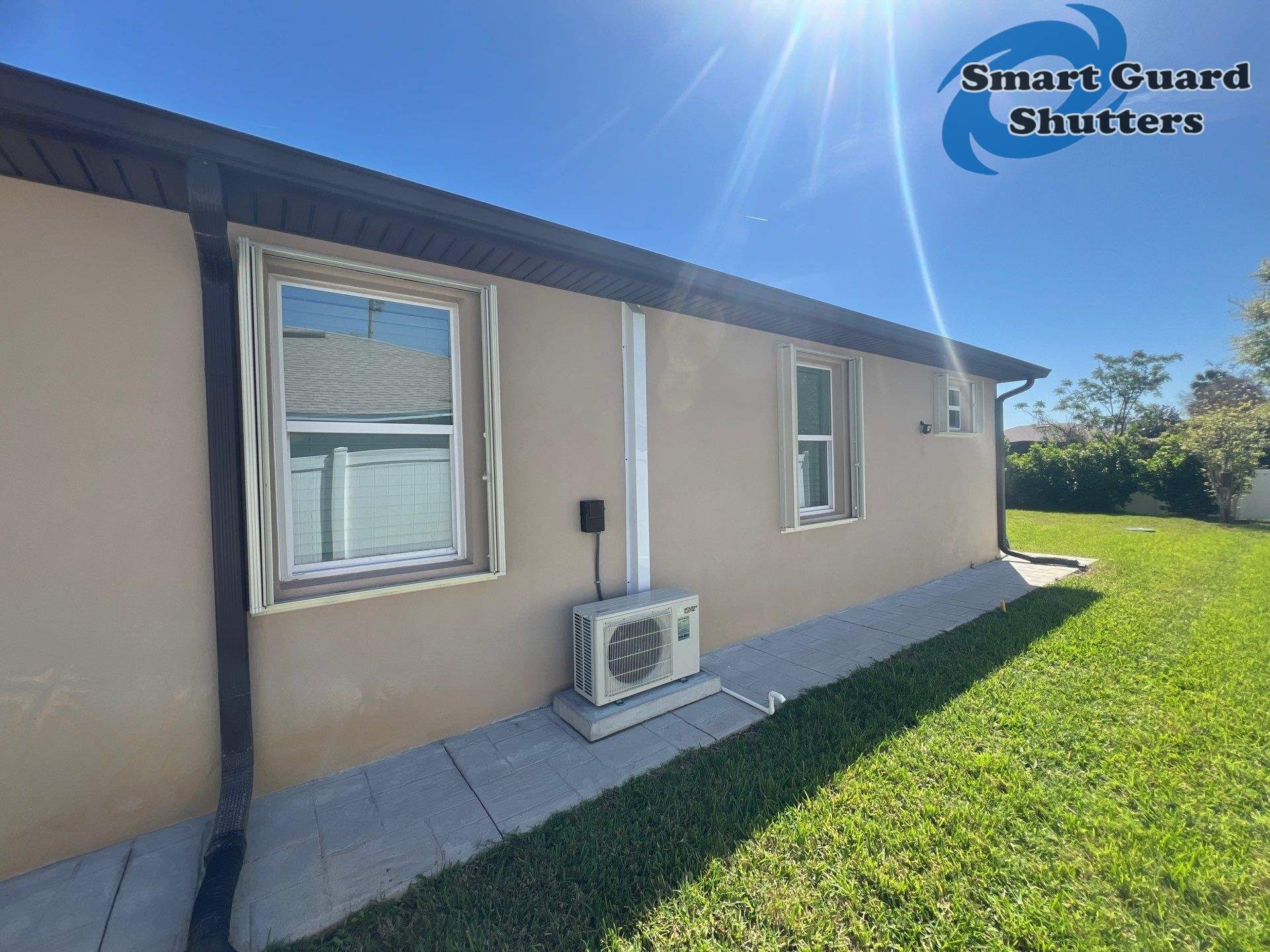 Hurricane Protection in Tan / Ivory by Smart Guard Shutters