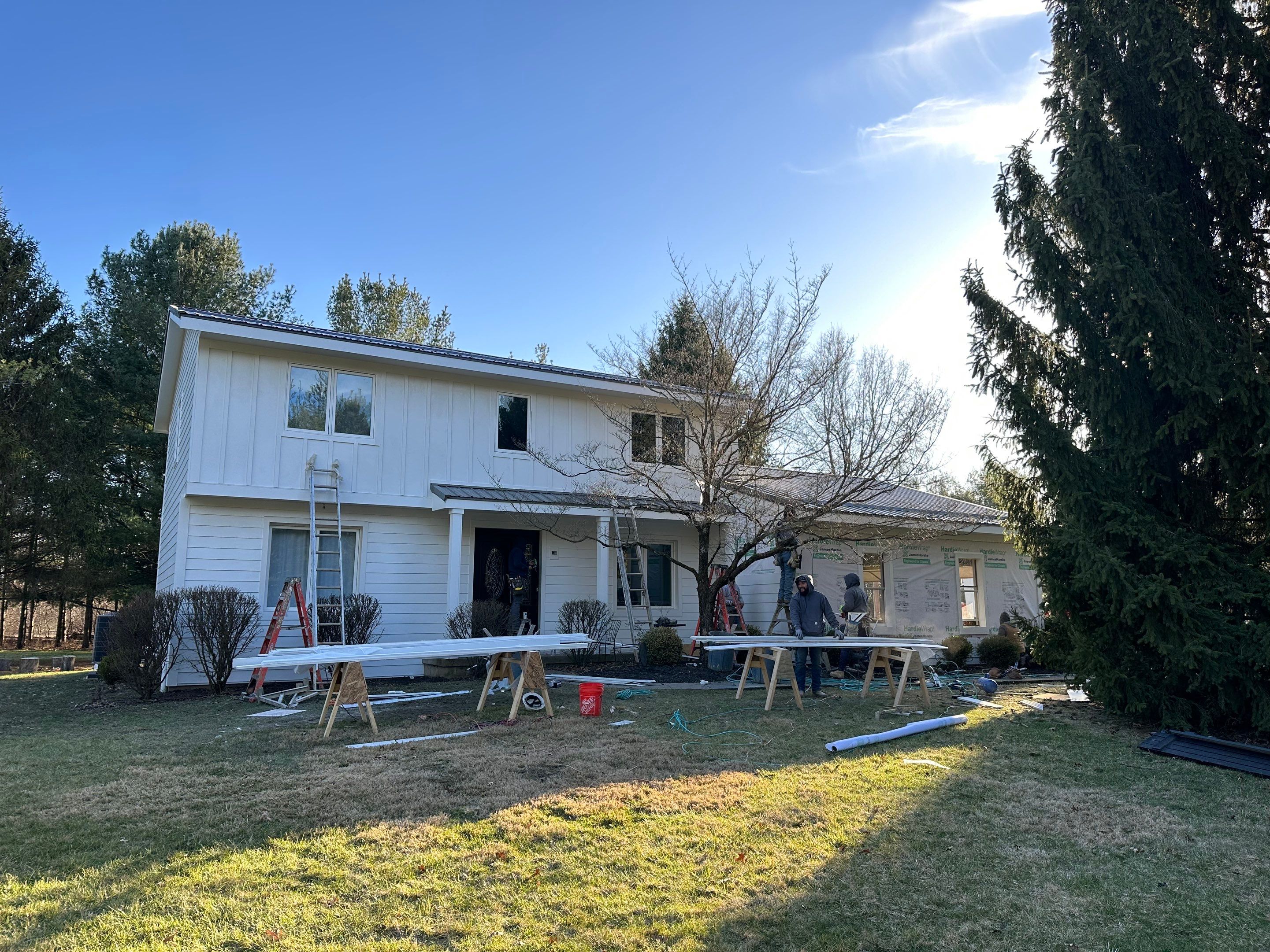 James Hardie Siding installation in New Albany by Best Exteriors Inc