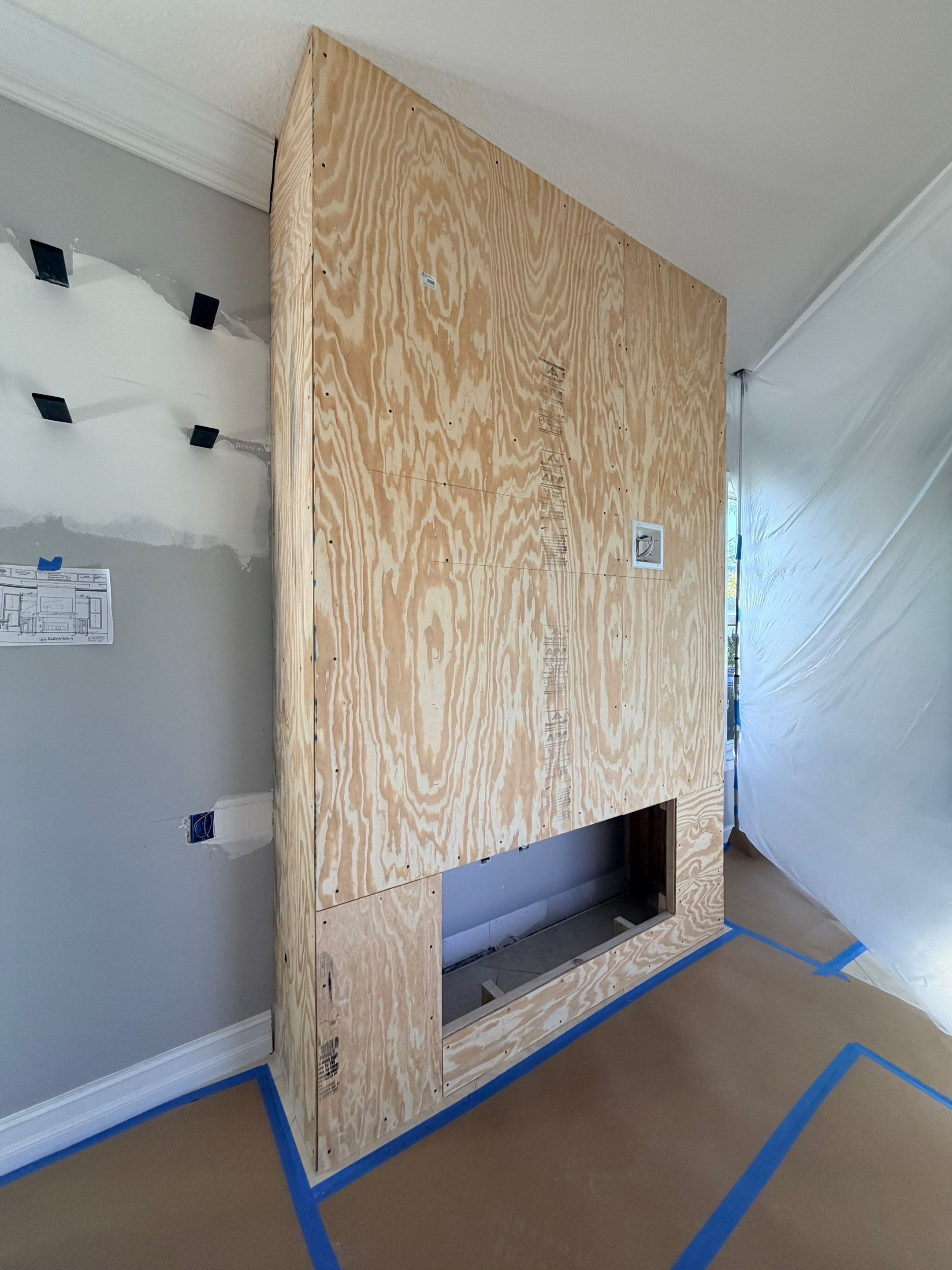 TV Fireplace Wall - Delray Beach by Hevi Tile