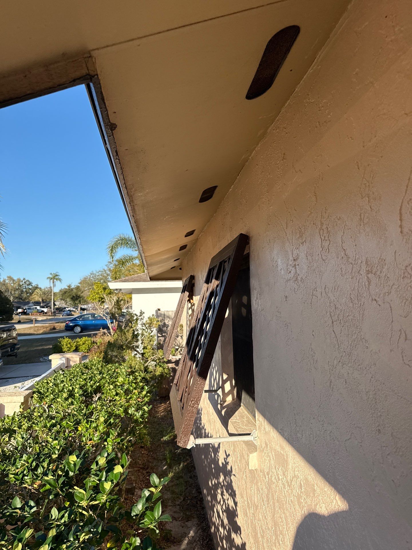Musket Brown Soffit Installation in Sarasota FL by Gutter Professors